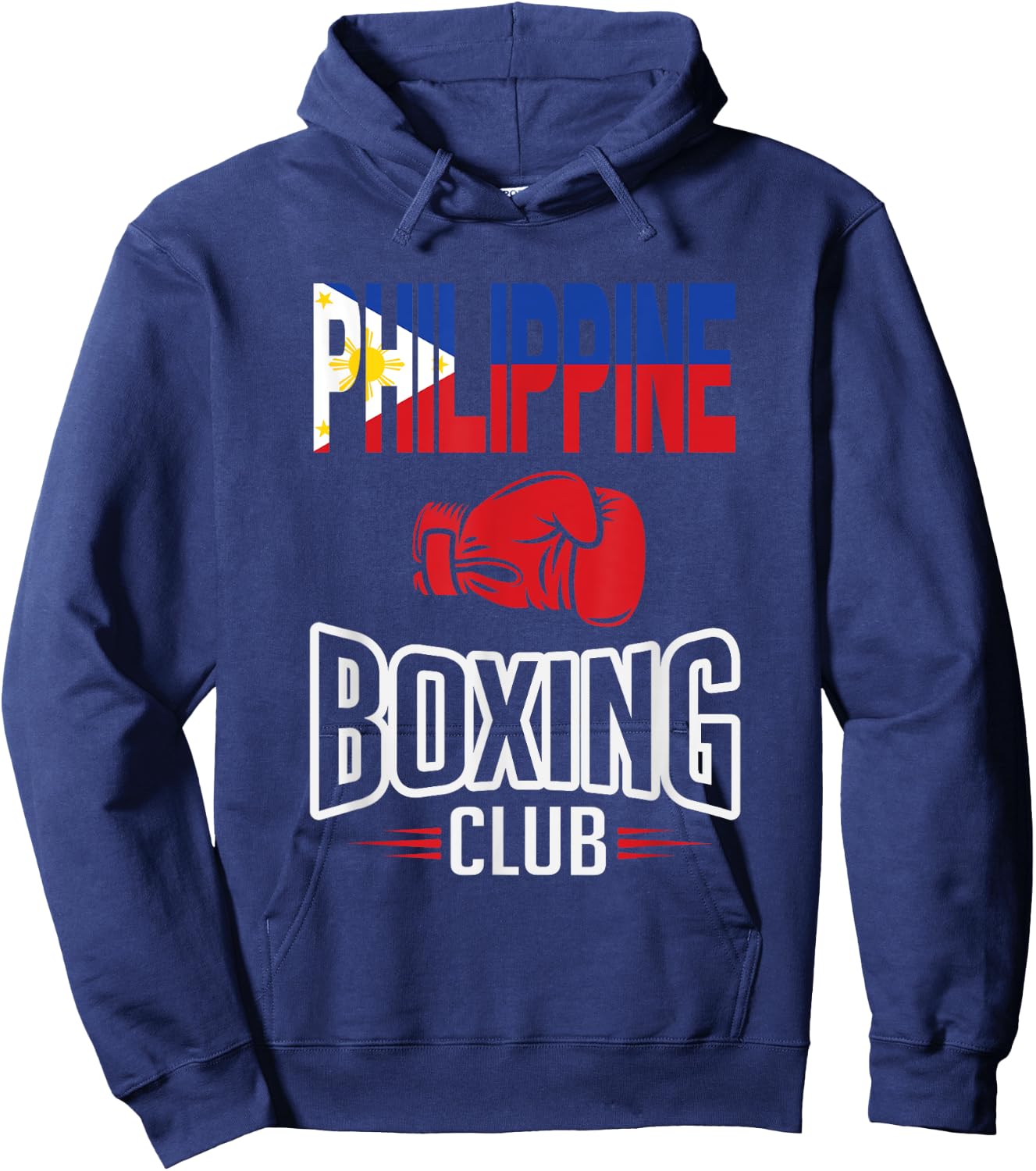 Philippine Flag Boxing Club Filipino Pinoy Hoodie - Hoodie | Navy