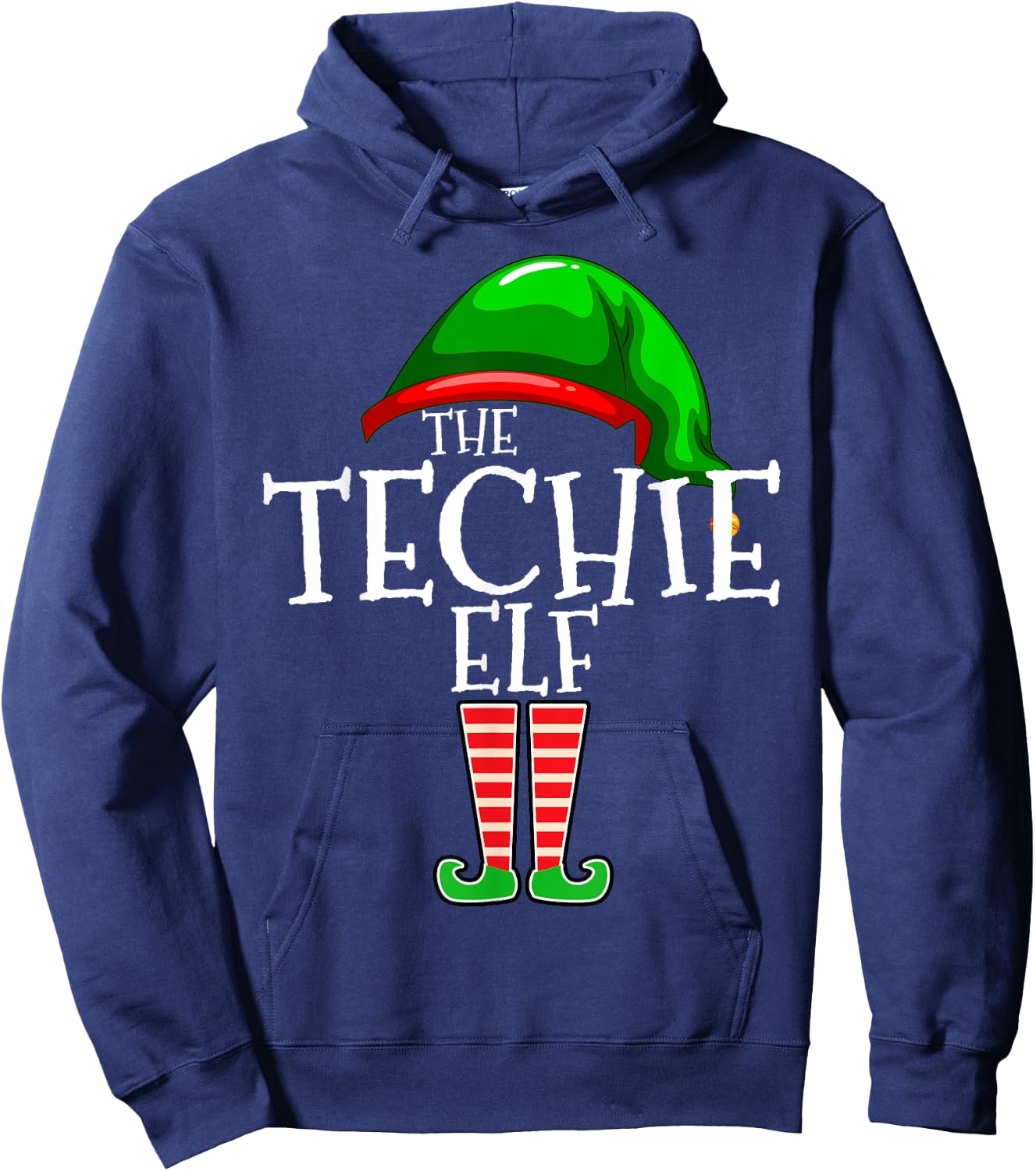 The Techie Elf Family Matching Group Christmas Hoodie - Hoodie | Navy