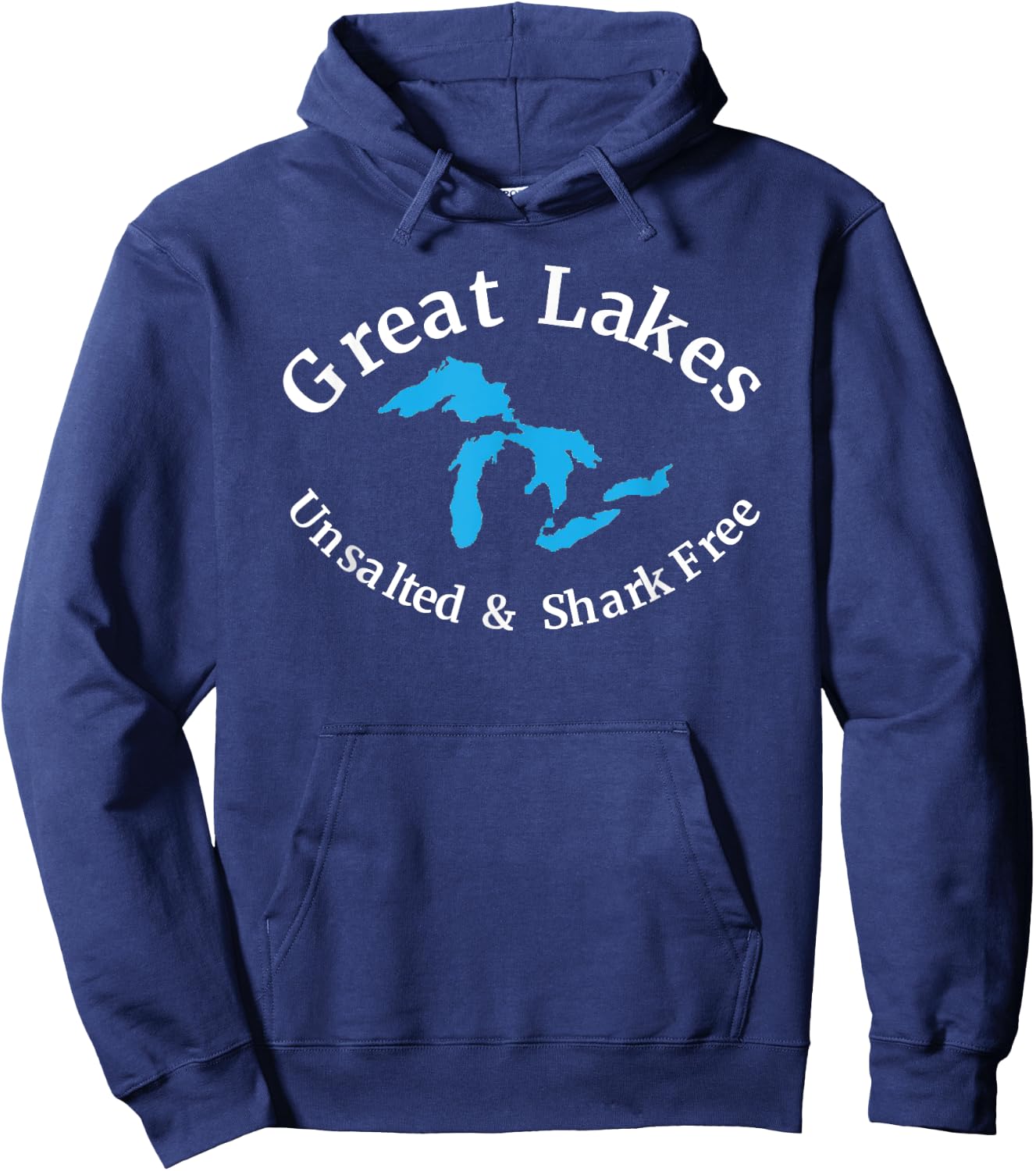Great Lakes Unsalted & Shark Free Hoodie - Hoodie | Navy