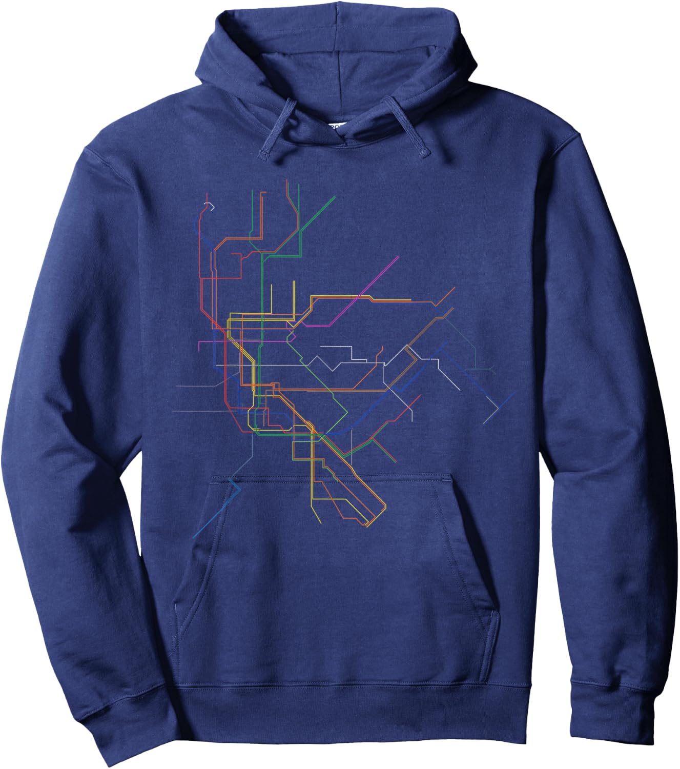 New York Subway Train - Men Women T Shirt Hoodie - Hoodie | Navy