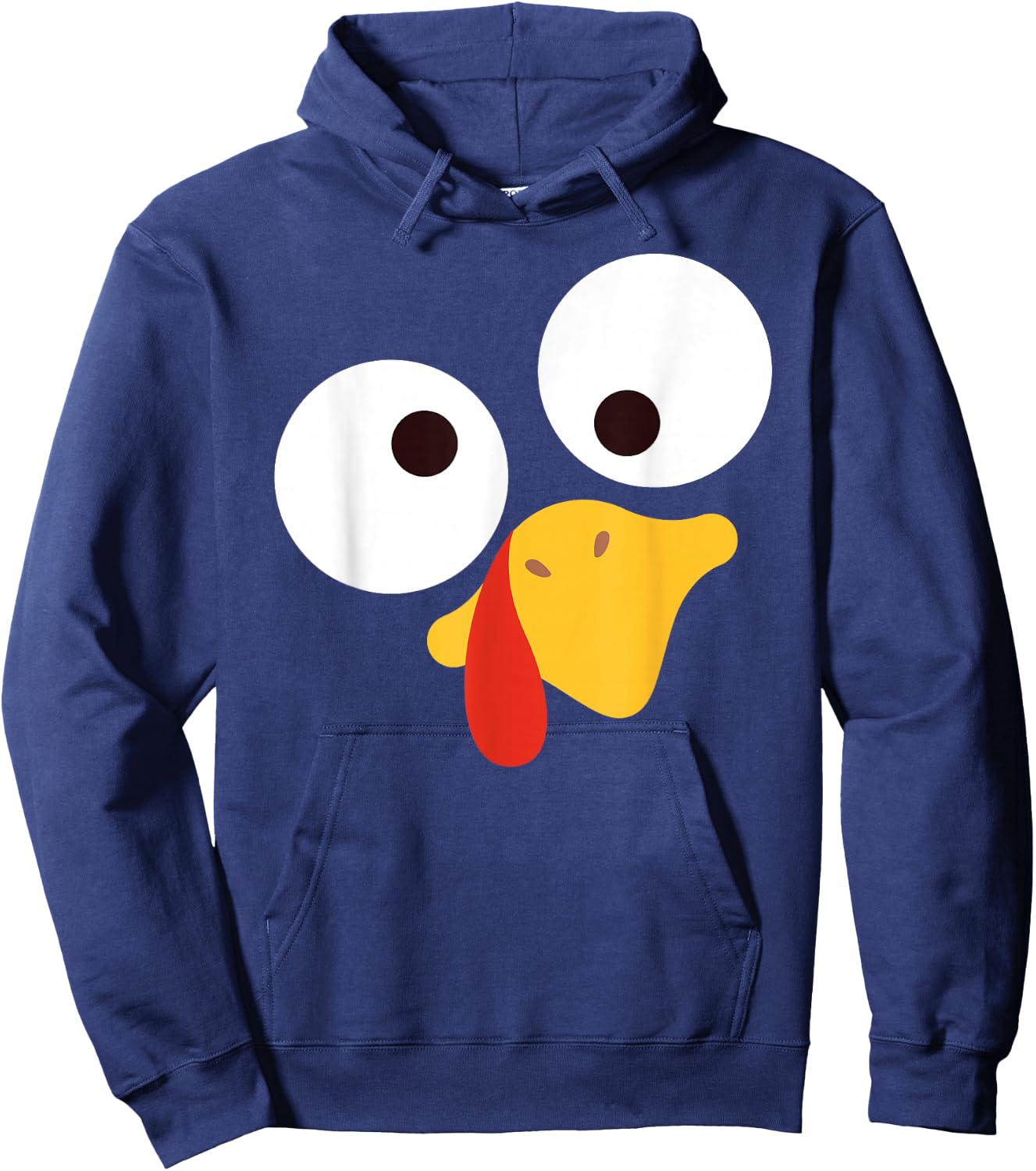 Turkey Face Pilgrim Costume Crazy Funny Hoodie - Hoodie | Navy