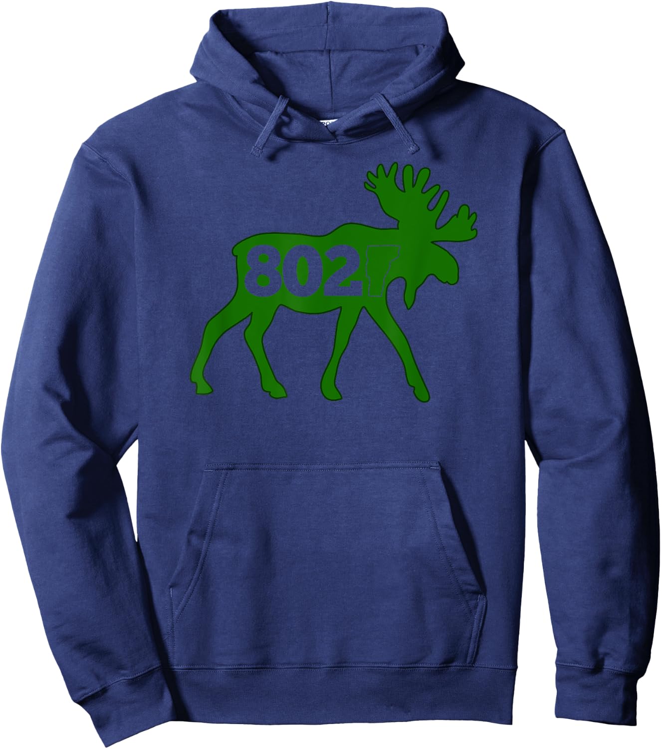 Vermont Moose 802 Vermont Green Mountain State Hoodie - Hoodie | Navy