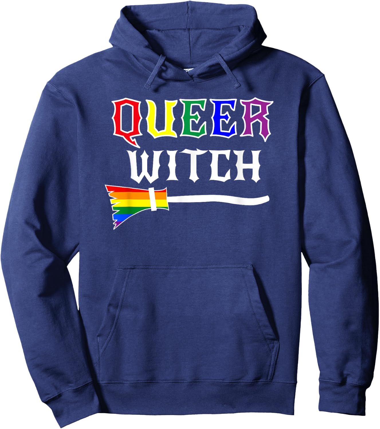 Queer Witch Pride Lesbian Gay Rainbow Hoodie - Hoodie | Navy