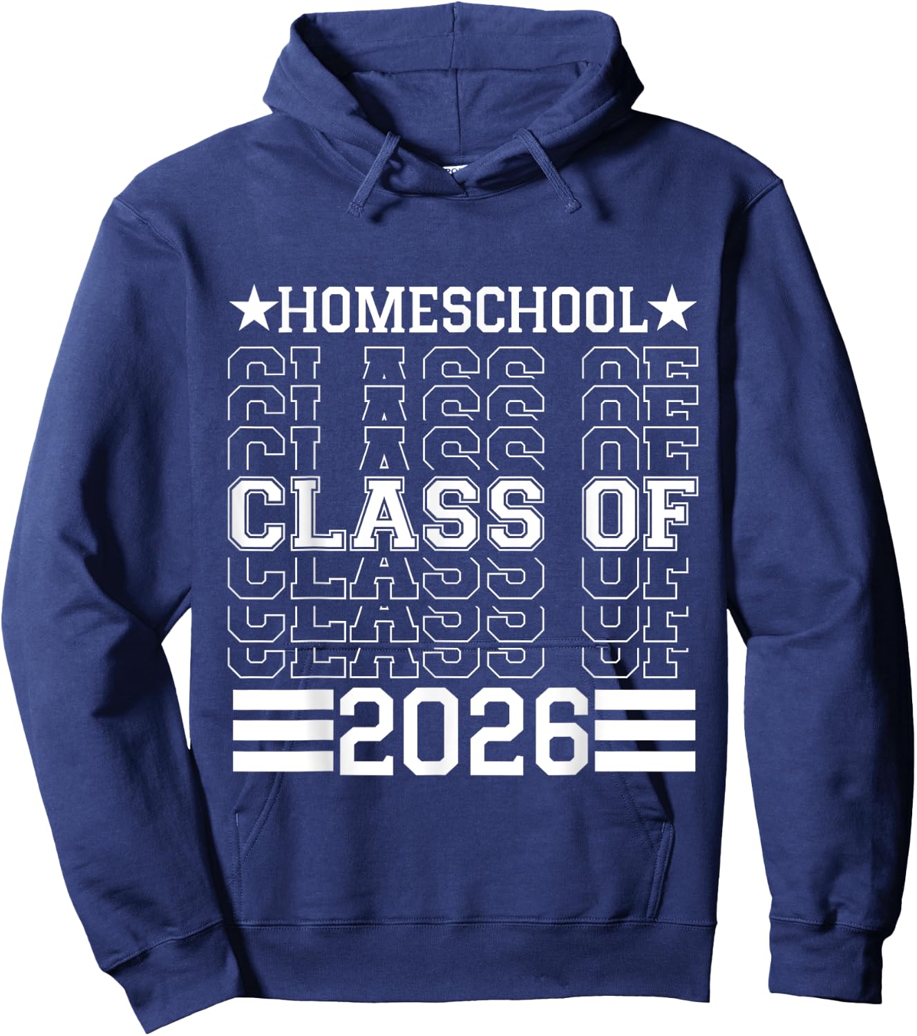 Homeschool Class Of 2026 Senior Graduation Hoodie - Hoodie | Navy