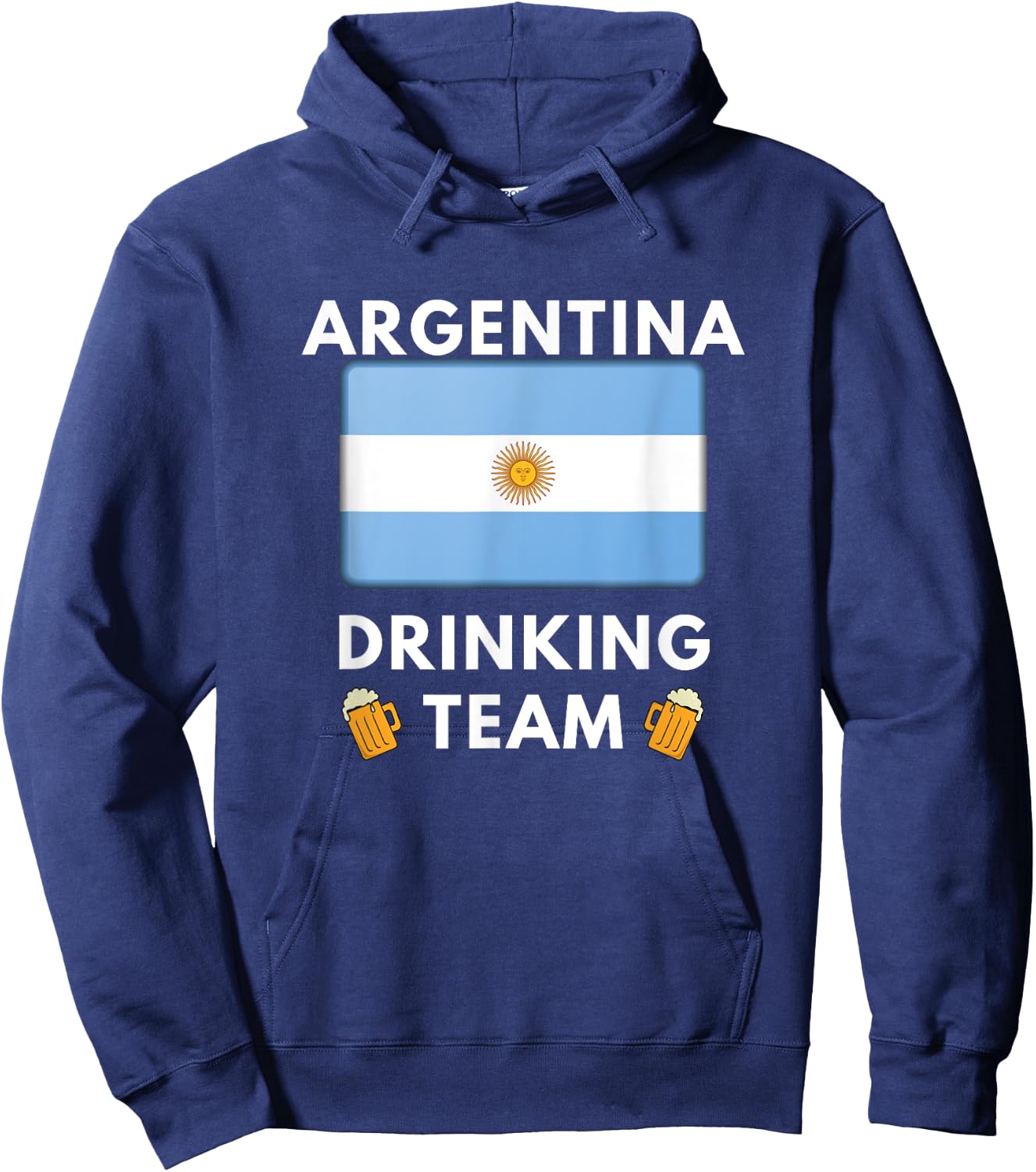 Argentine Drinking Team Funny Beer Drinking Hoodie - Hoodie | Navy