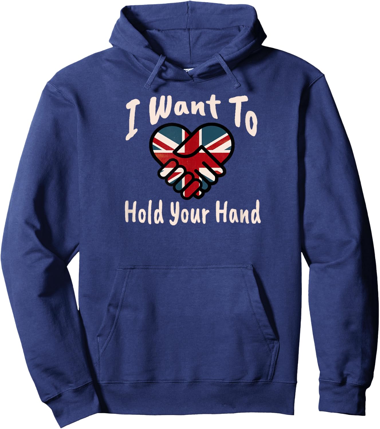 I Want To Hold Your Hand Hoodie - Hoodie | Navy