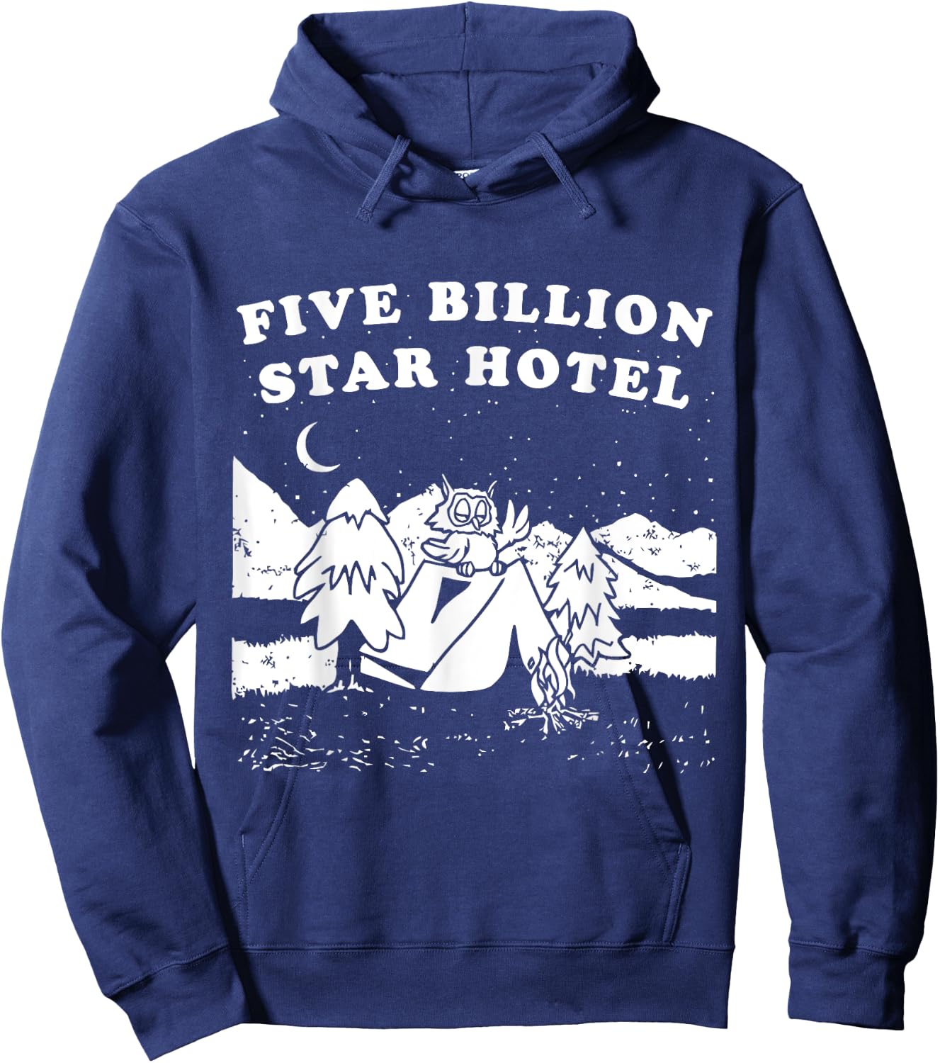 Funny Camping - Five Billion Star Hotel Hoodie - Hoodie | Navy