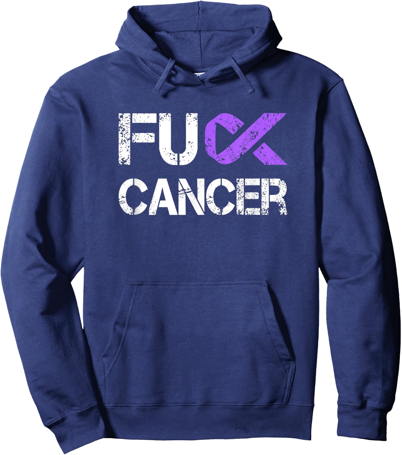 Fuck Cancer, Testicular Cancer Awareness Hoodie - Hoodie | Navy