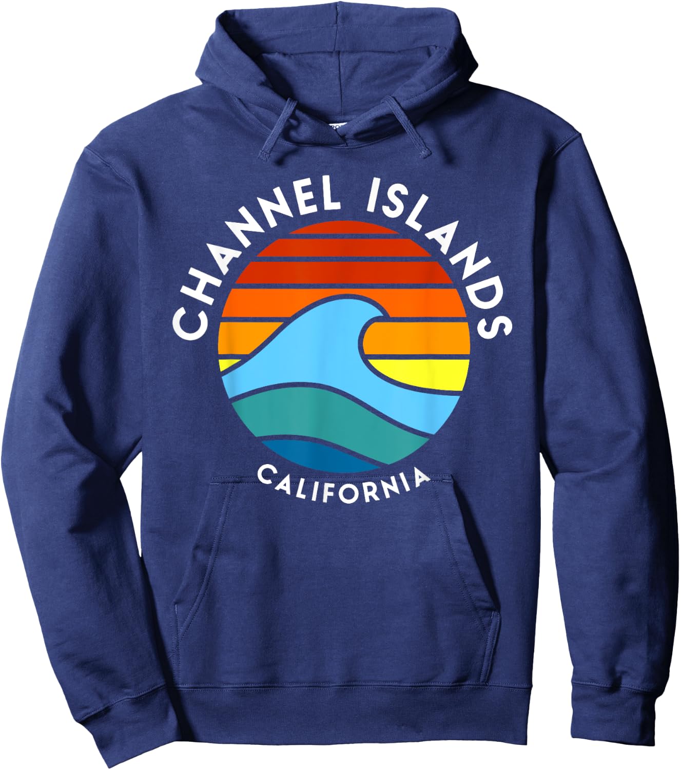 Channel Islands California Retro Wave 80s Hoodie - Hoodie | Navy
