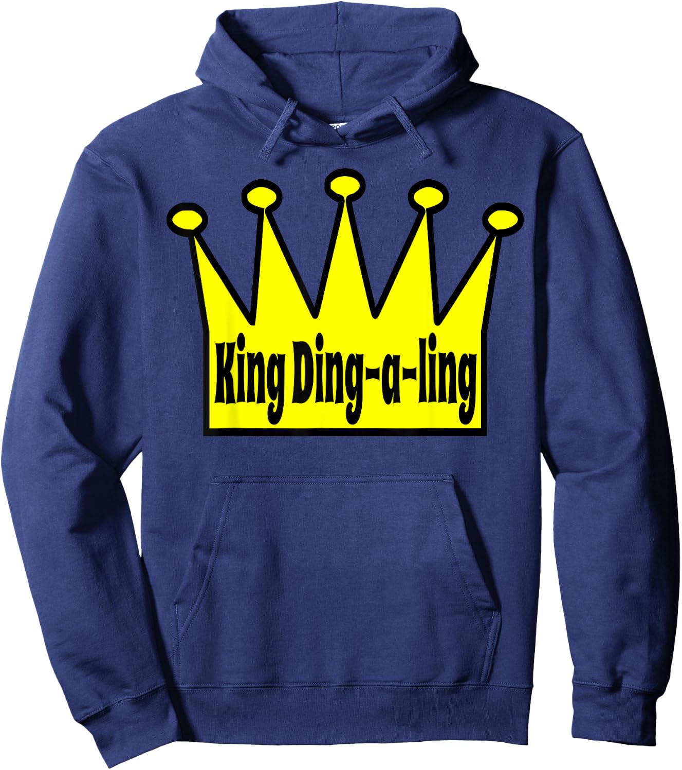 King Ding-a-Ling Size Matters sex joke Hoodie - Hoodie | Navy