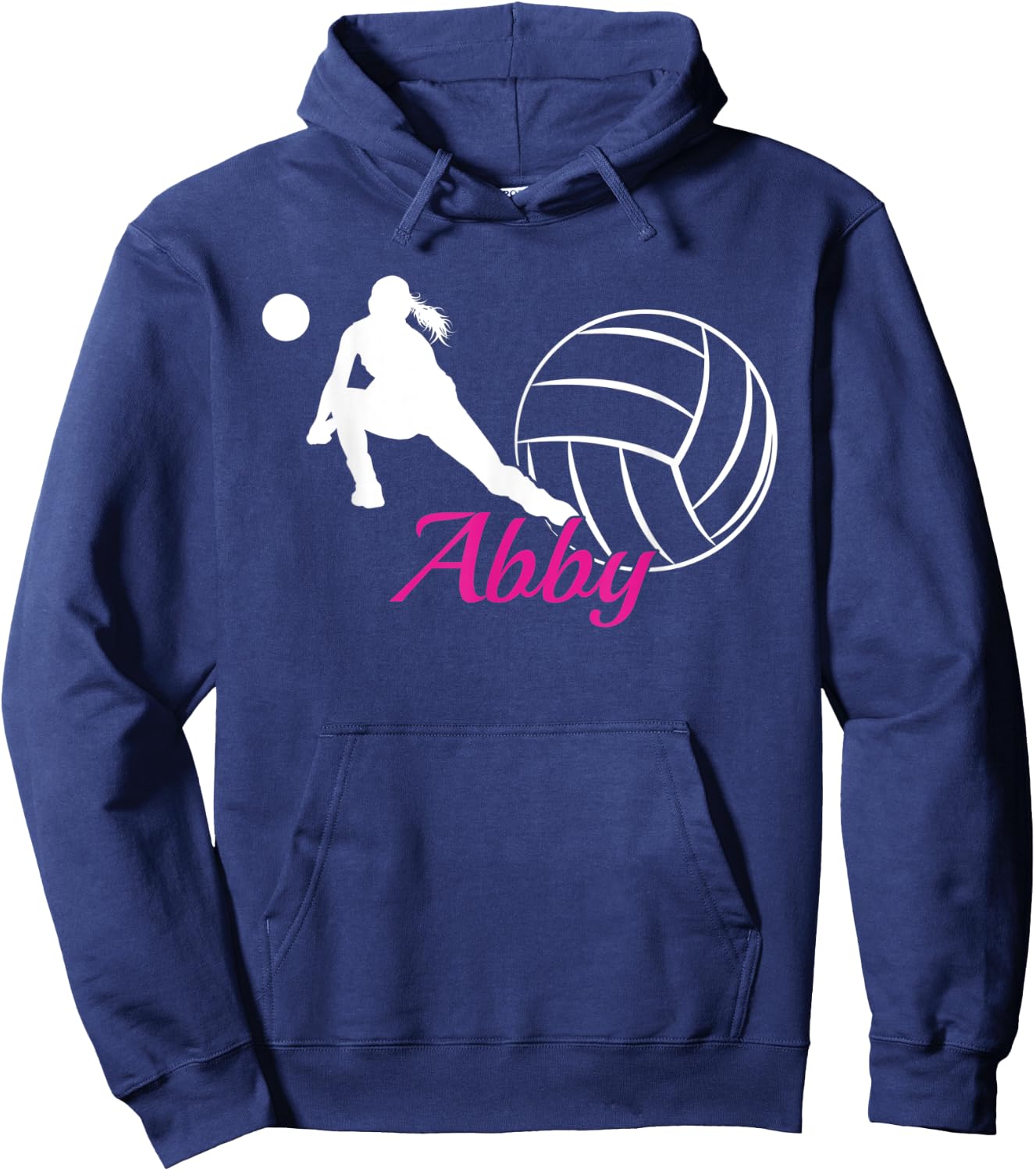 Abby Name Gift Personalized Volleyball Hoodie - Hoodie | Navy