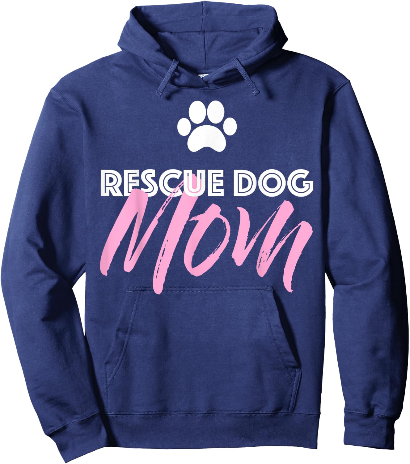 Rescue Dog Mom Gift Hoodie - Hoodie | Navy