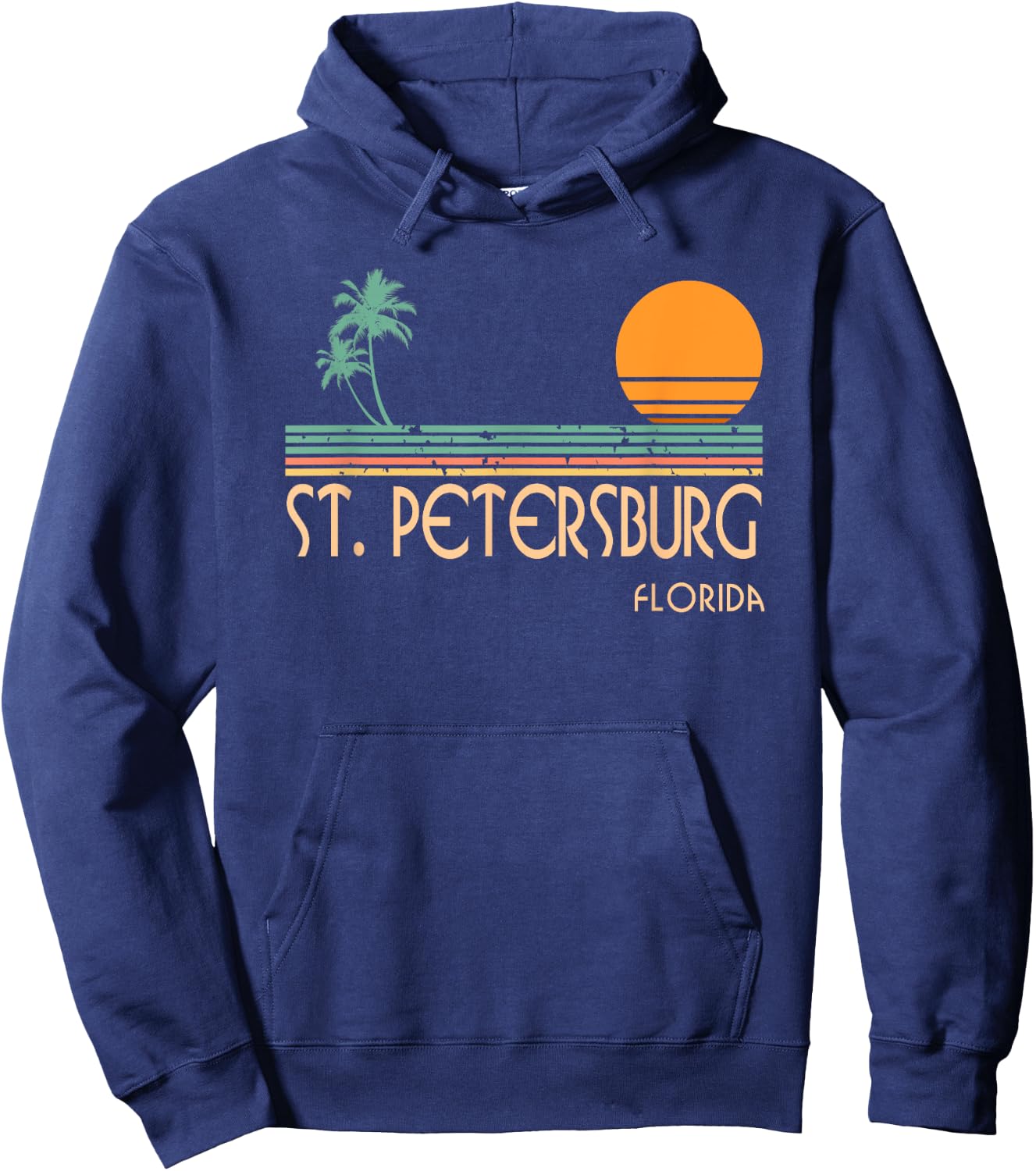Vintage St Petersburg Florida Hoodie - Hoodie | Navy