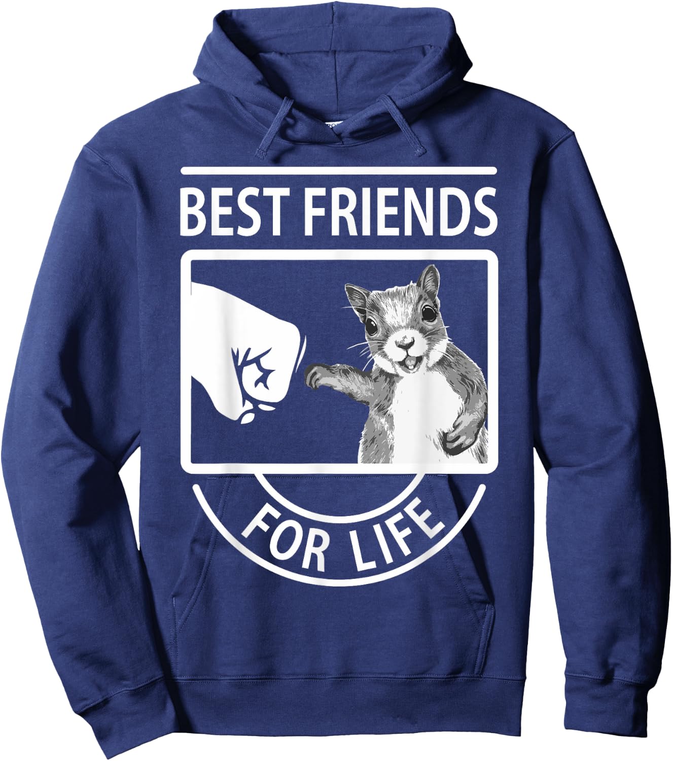Squirrel Best Friend For Life Hoodie - Hoodie | Navy