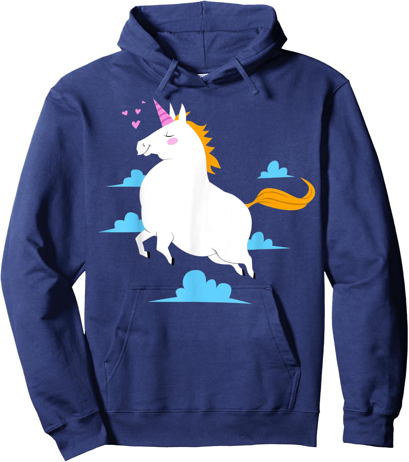 kawaii Fat unicorn Hoodie - Hoodie | Navy
