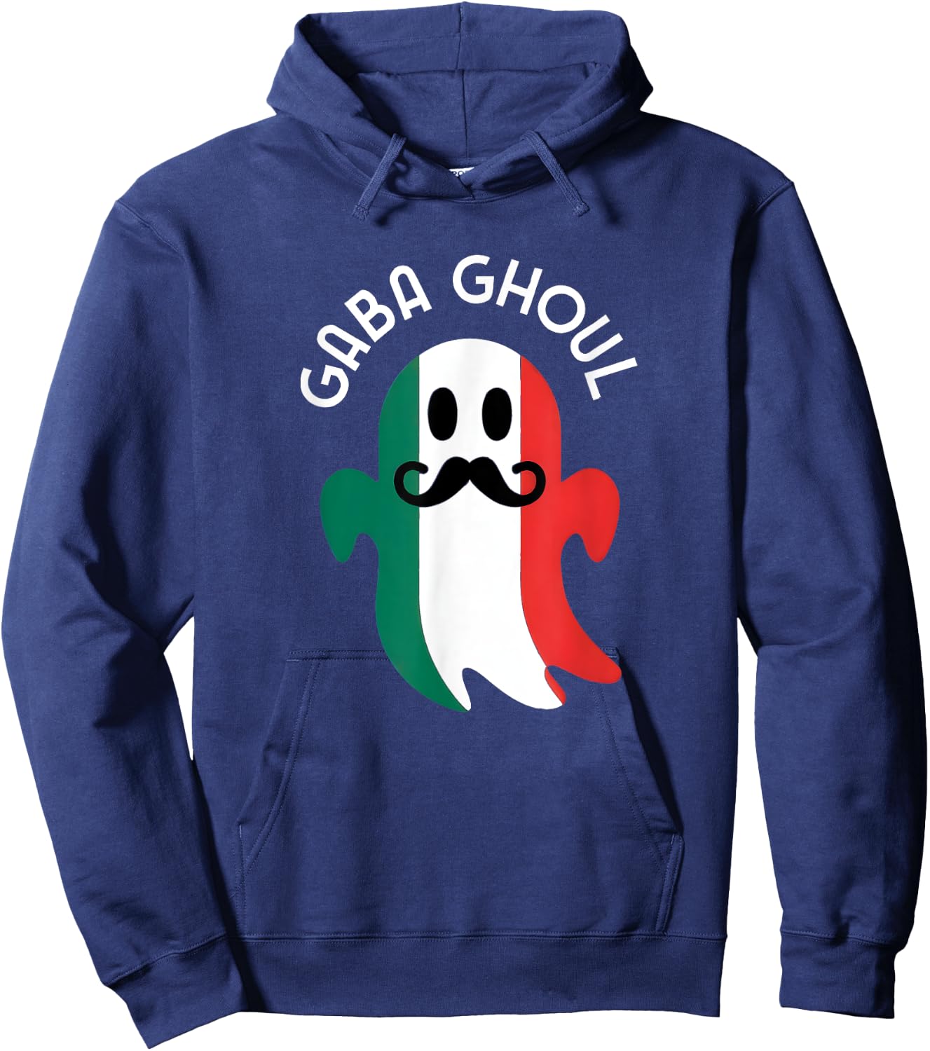 Funny Italian Ghost Halloween Pun Gaba Ghoul Hoodie - Hoodie | Navy