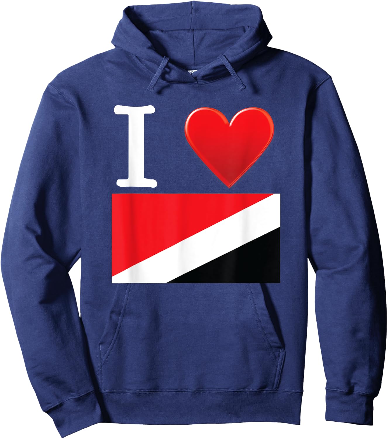 I Heart Love Principality of Sealand Flag Hoodie - Hoodie | Navy