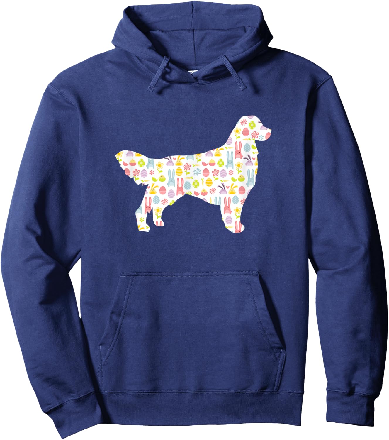 Golden Retriever Easter Bunny Dog Silhouette Hoodie - Hoodie | Navy