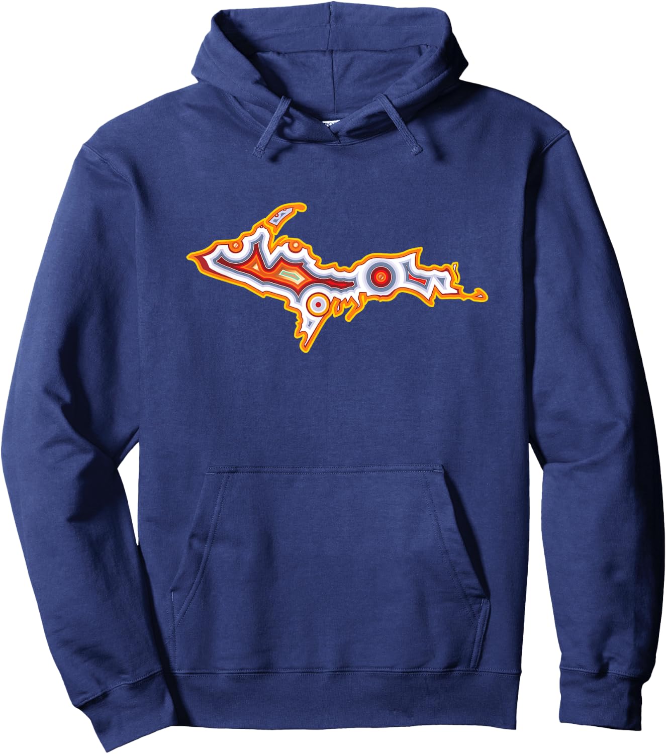 Michigan U.P. Upper Peninsula Agate Collector Hoodie - Hoodie | Navy
