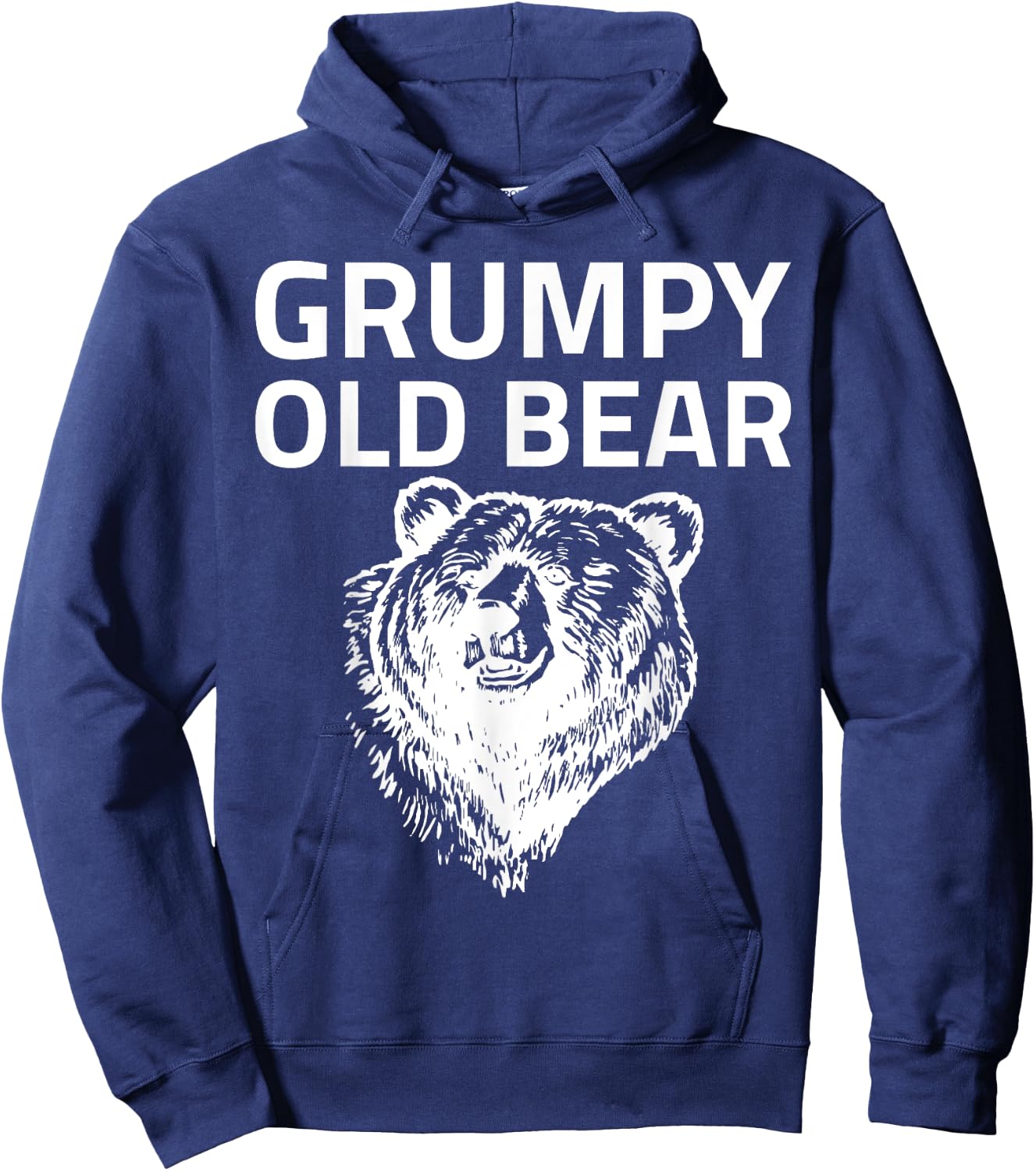 Grumpy Old Bear Funny Grandpa Birthday Gift Hoodie - Hoodie | Navy