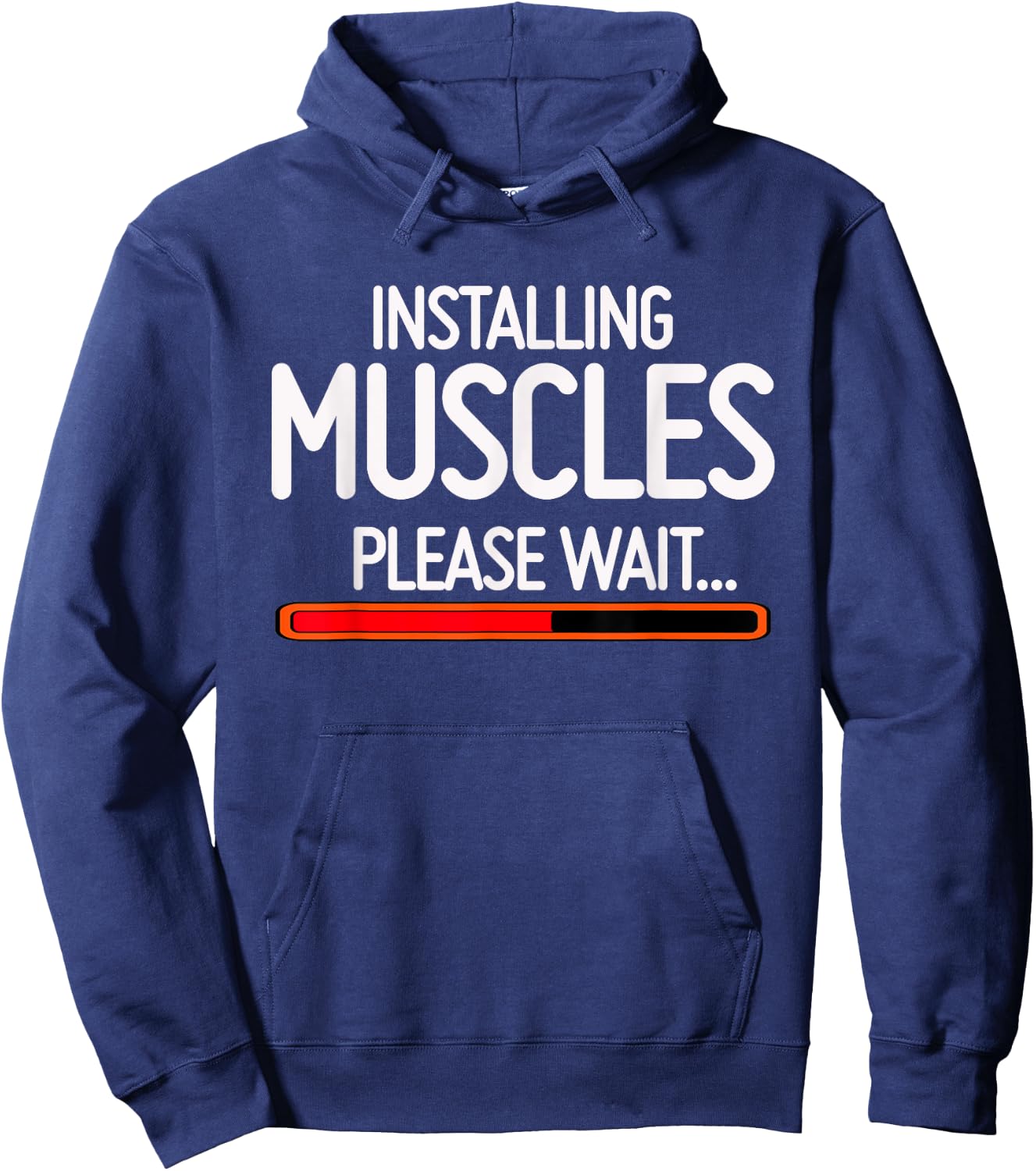 Installing Muscles Please Wait Hoodie - Hoodie | Navy