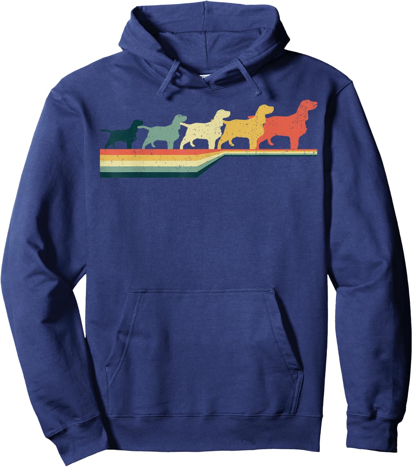 SPRINGER SPANIEL , Vintage Retro Style Hoodie - Hoodie | Navy