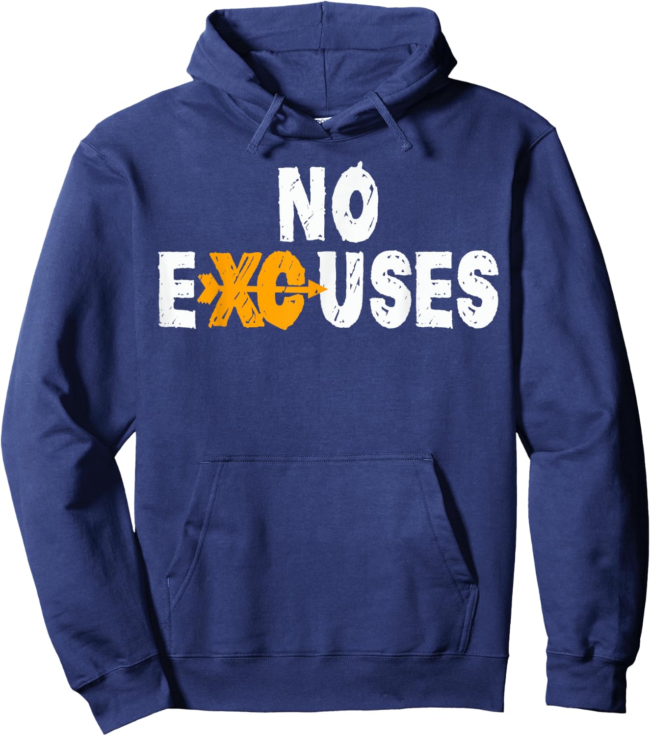 Cross Country Running Shirt for XC Runners - Women's No Excuses XC Running - Black - Small - Short Sleeve - Classic Fit - Cotton & Polyester Blend Hoodie - Hoodie | Navy