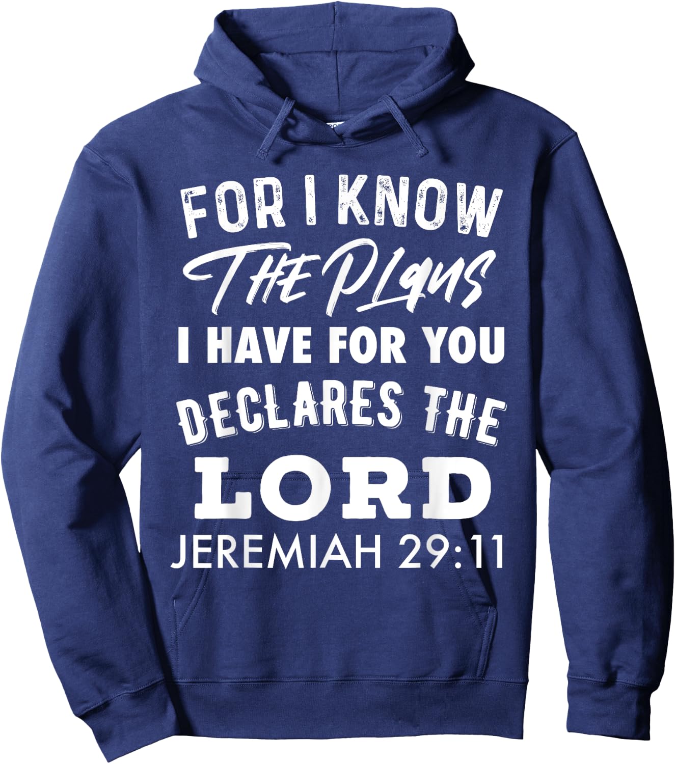 Christian For I Know The Plans I Have For You Hoodie - Hoodie | Navy