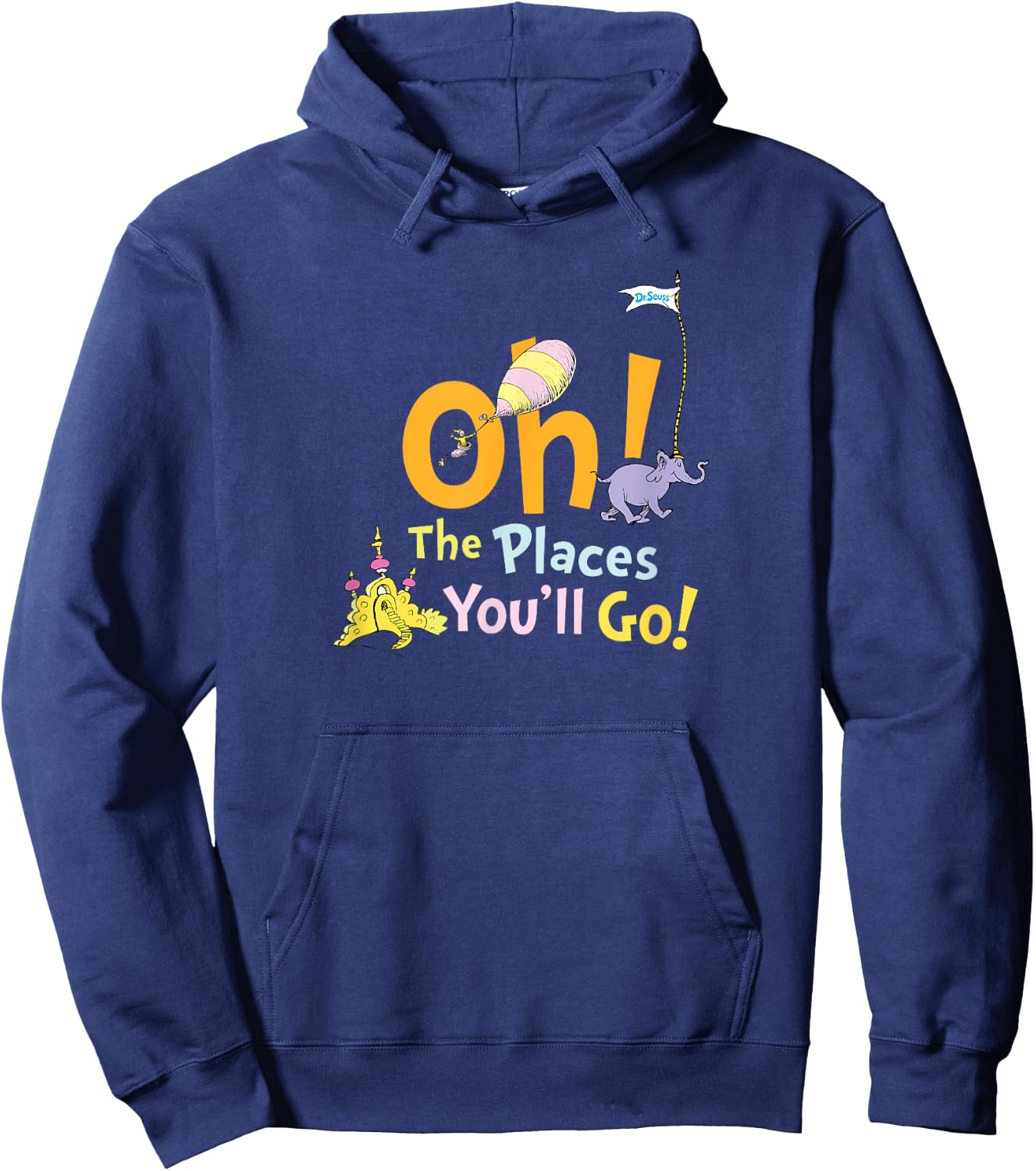 Dr. Seuss Oh The Places You'll Go Hoodie - Hoodie | Navy