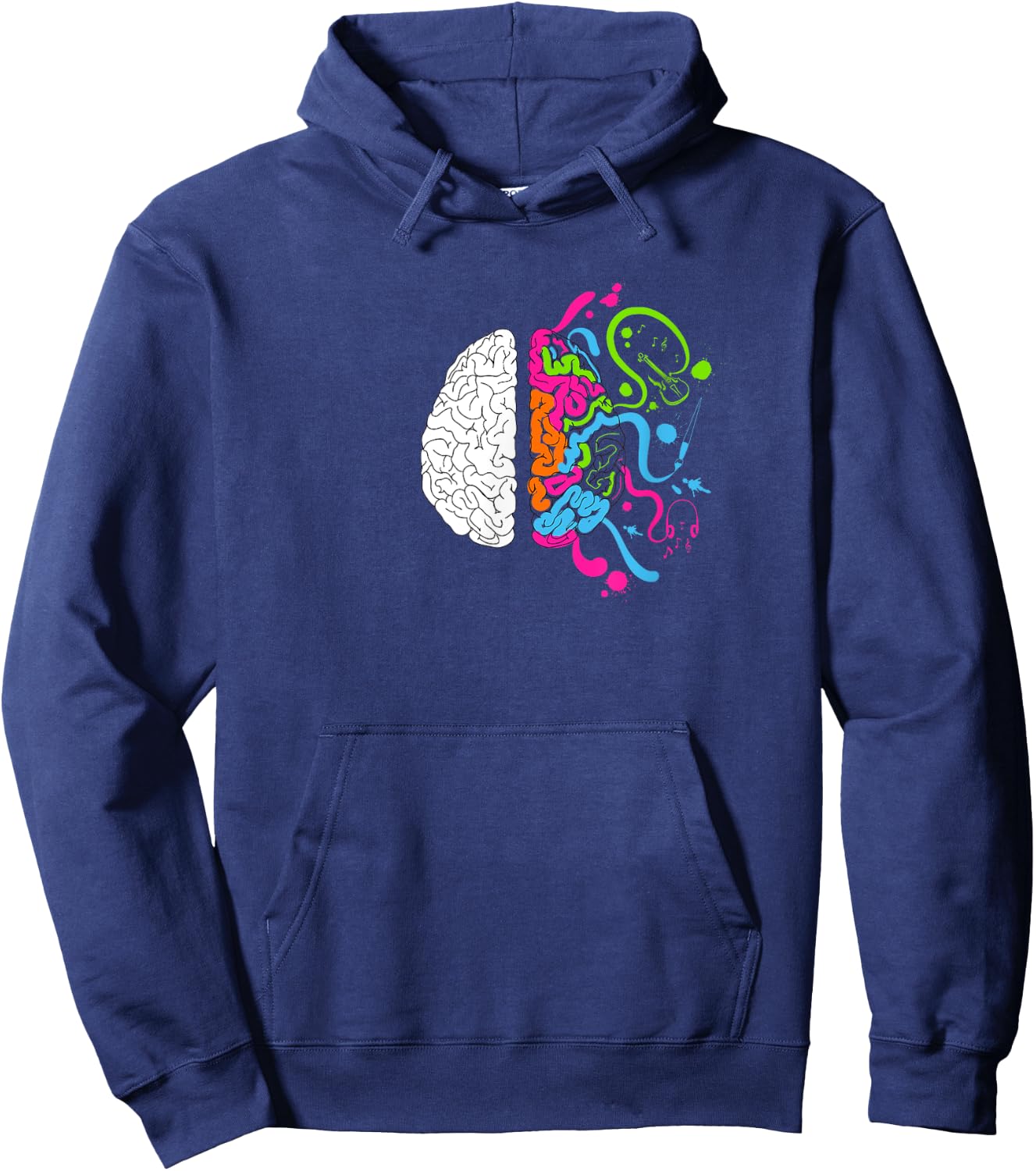 Creative Brain - Fun Science Geek Art Painting Hoodie - Hoodie | Navy