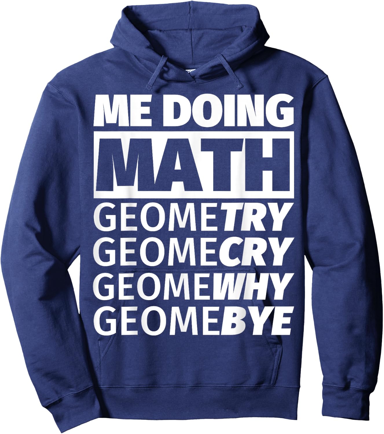 Anti Math I Hate Math School Mathematics Noob Hoodie - Hoodie | Navy
