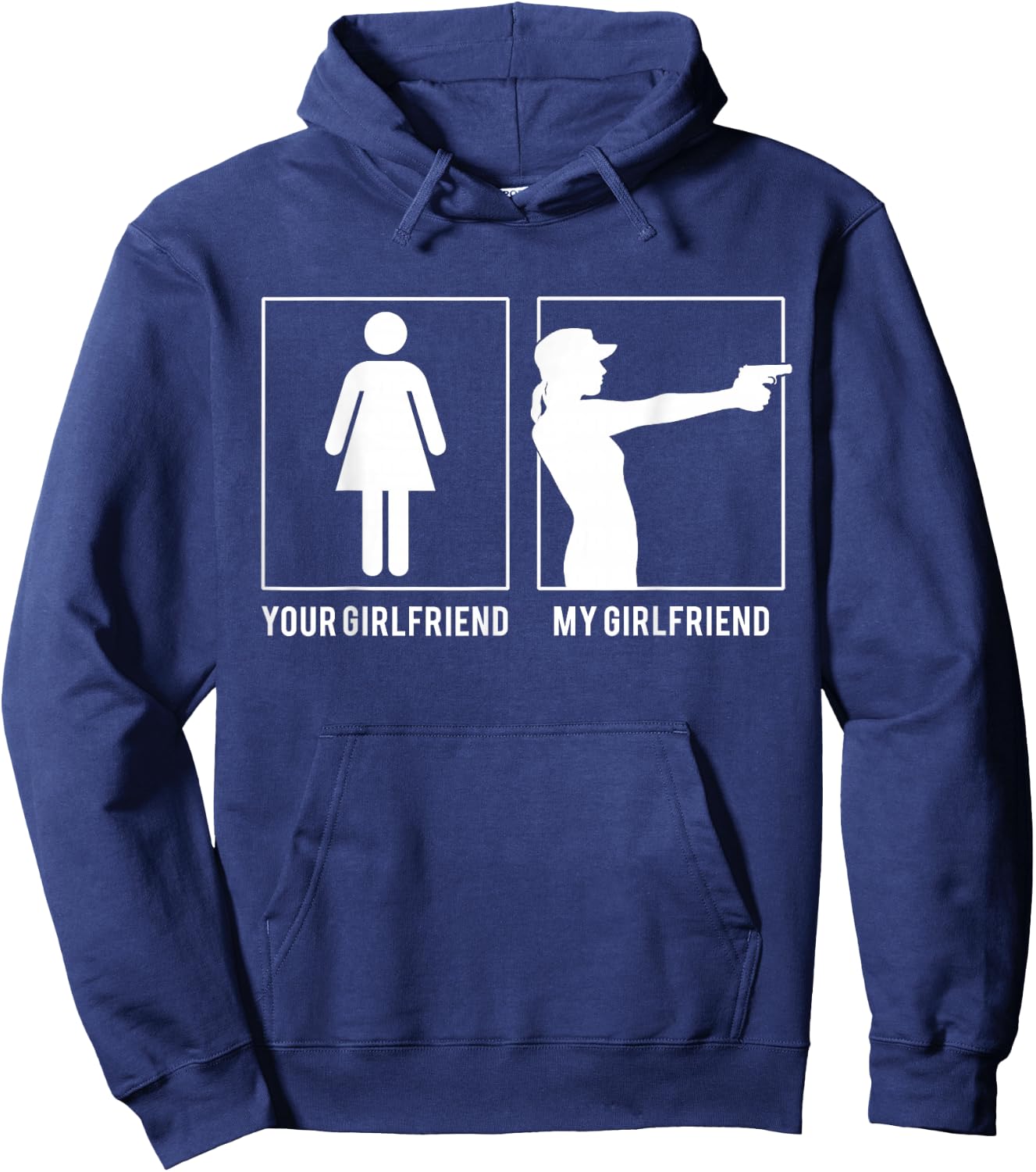 Gun - Your Girlfriend - My Girlfriend T Shirts Hoodie - Hoodie | Navy