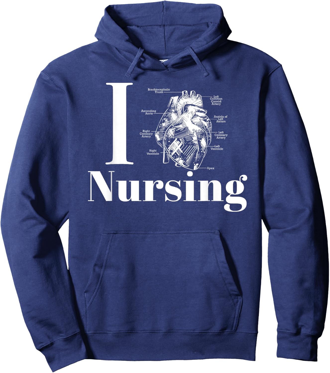 I Heart Nursing Hoodie - Hoodie | Navy