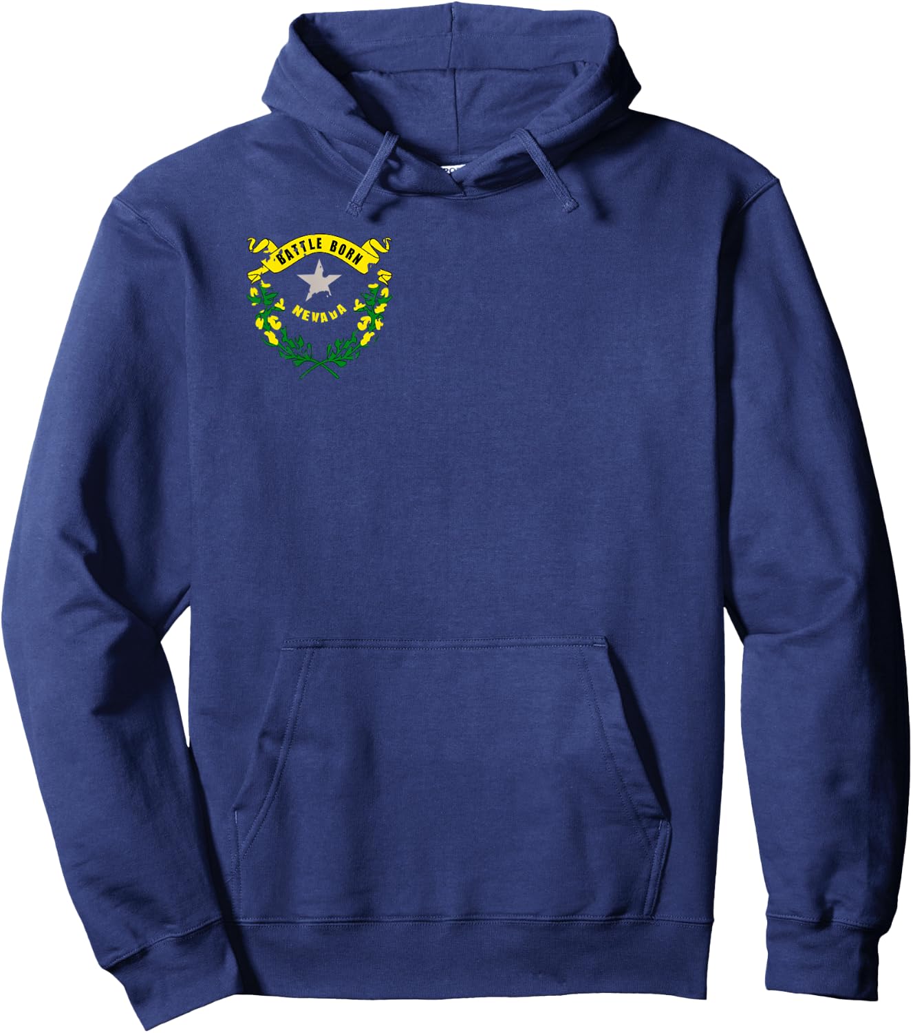Nevada State Flag Distressed Cool Patriotic Hoodie - Hoodie | Navy