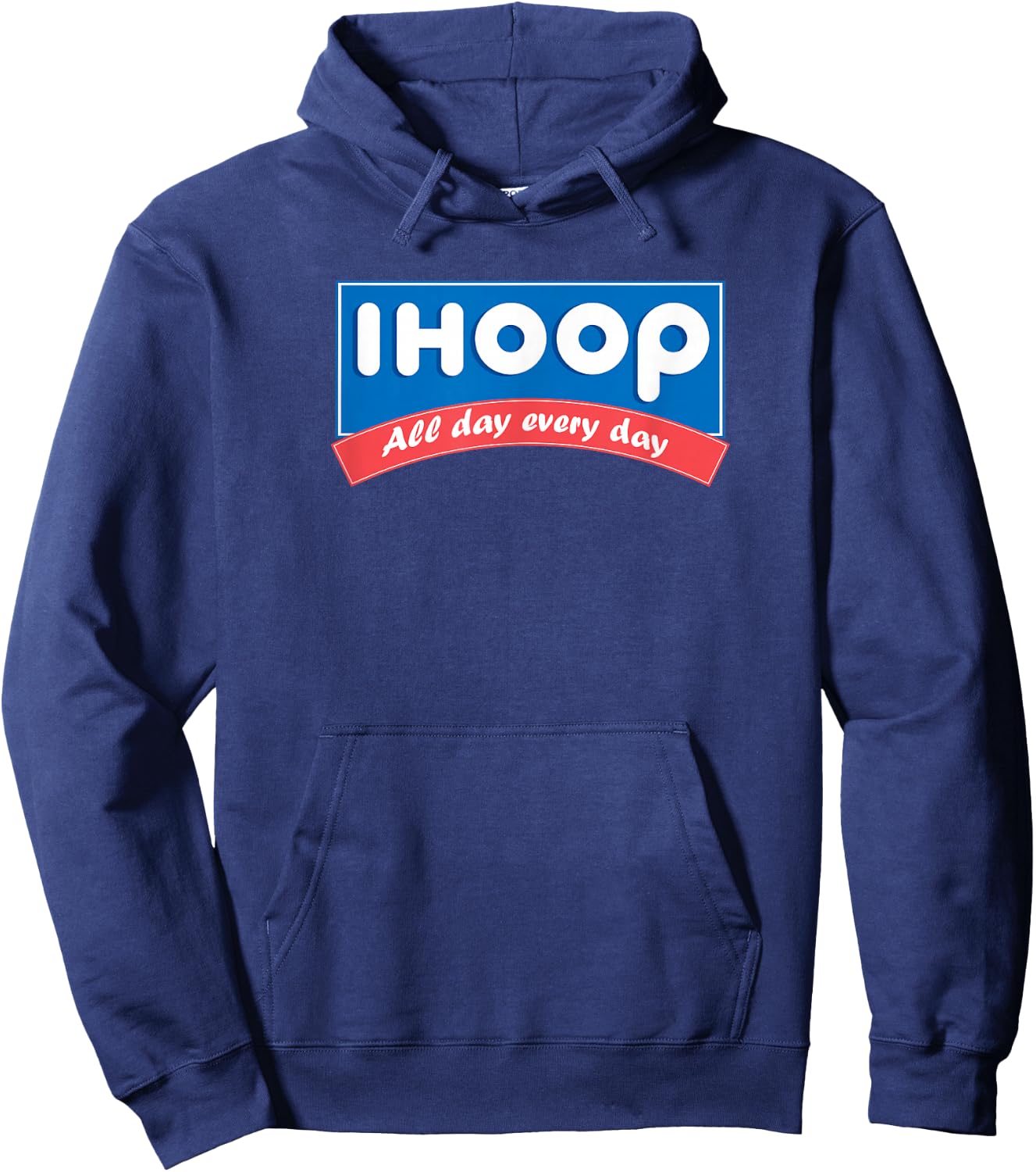 ihoop All Day Everyday Basketball Shirt Hoodie - Hoodie | Navy