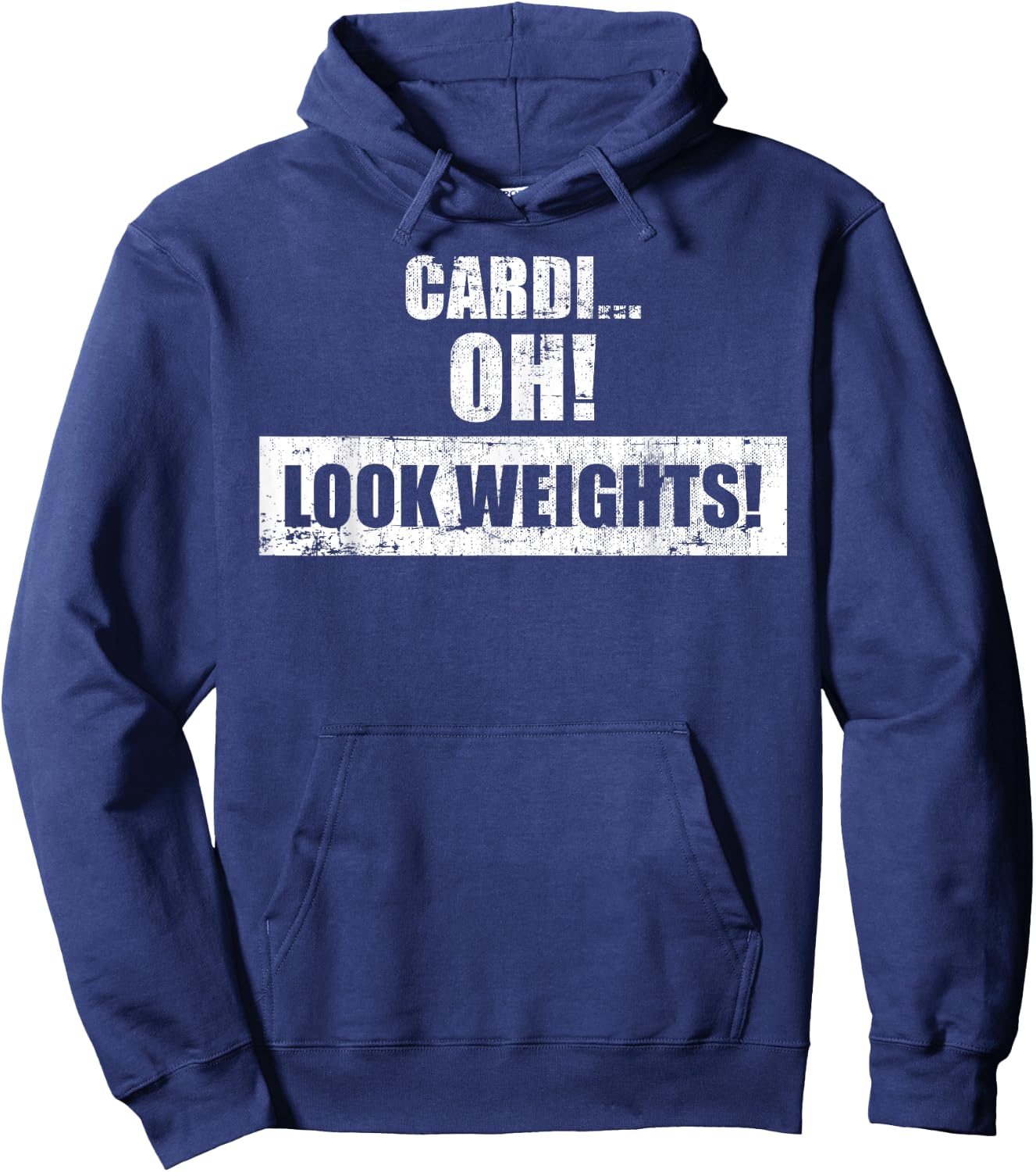 Funny Workout Gym - Cardi Oh! Look Weights! Hoodie - Hoodie | Navy