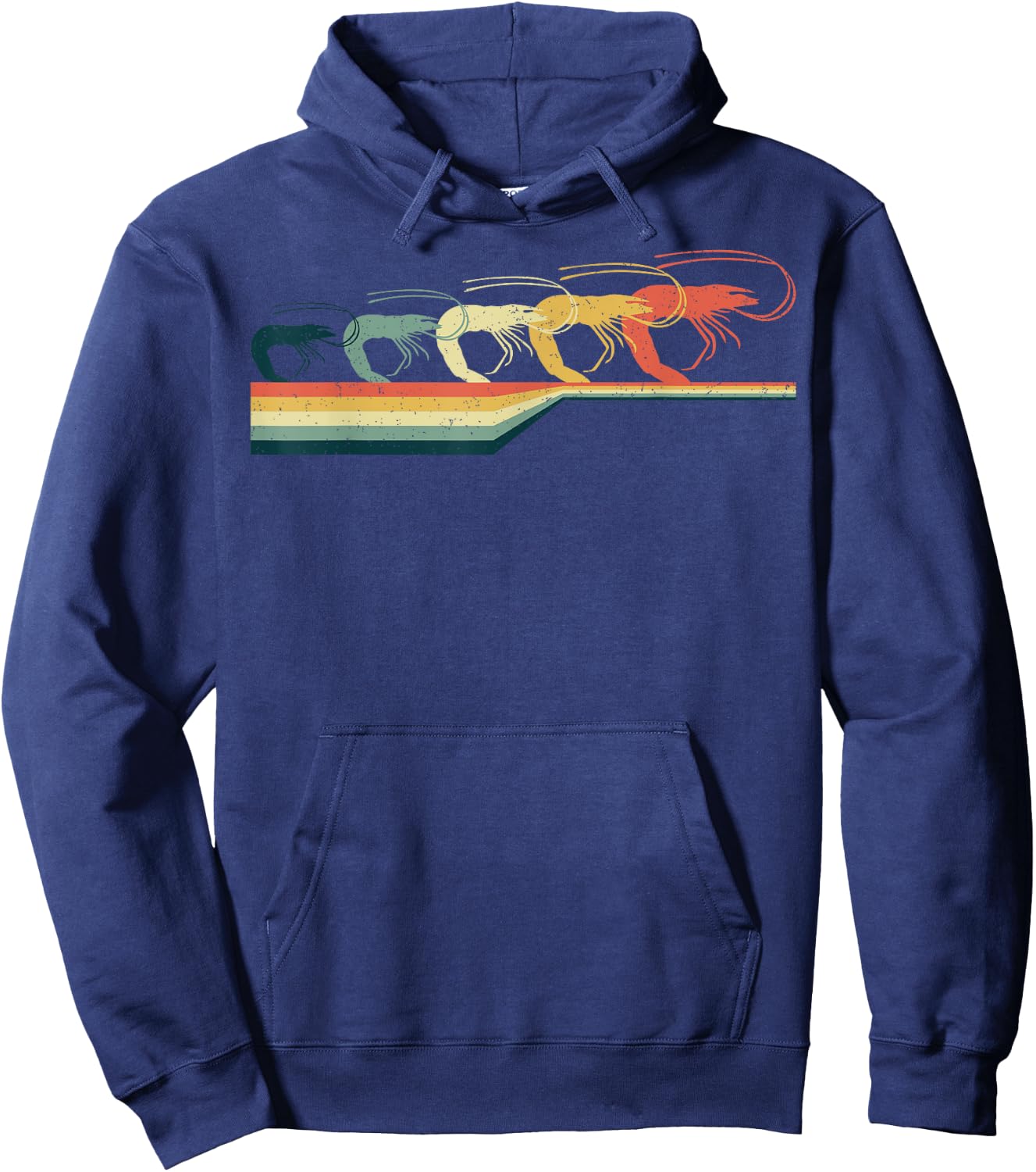 SHRIMP Vintage Retro Style Cute Gifts Hoodie - Hoodie | Navy