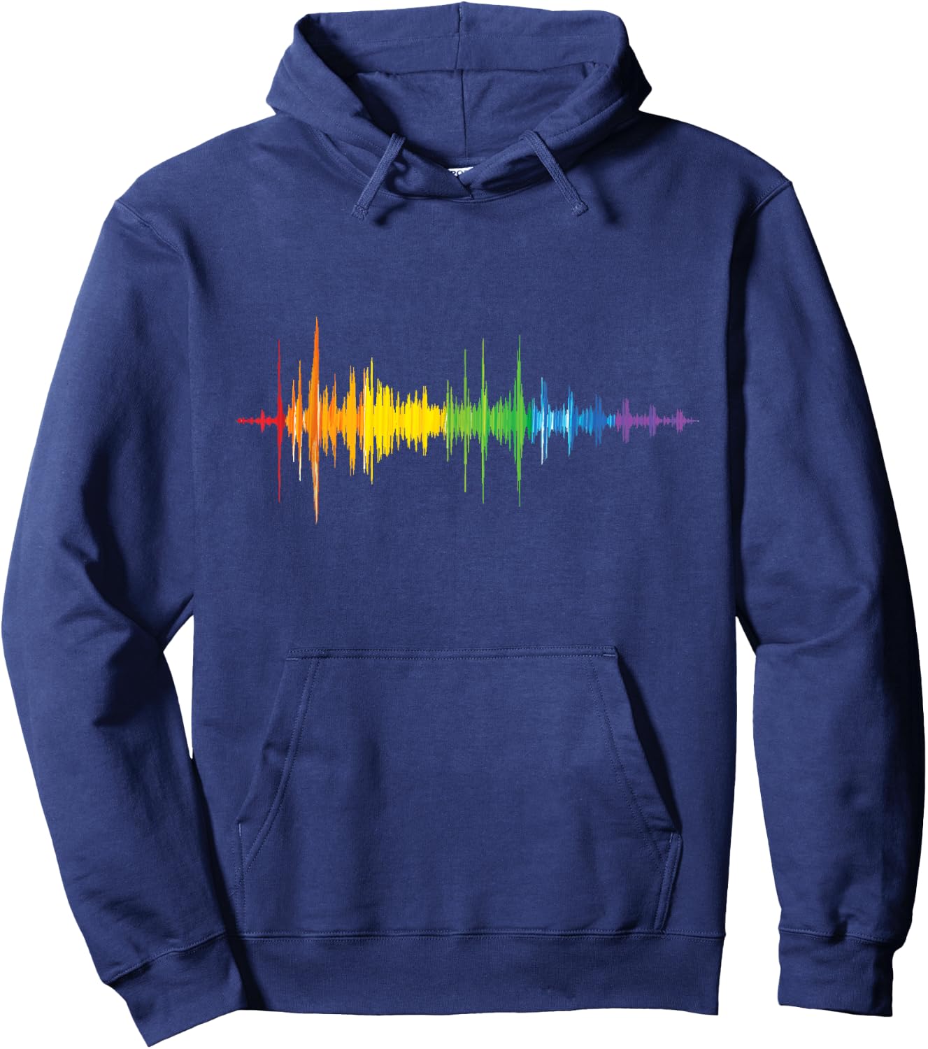 Soundwave Rainbow Color Spectrum Music Lover Hoodie - Hoodie | Navy