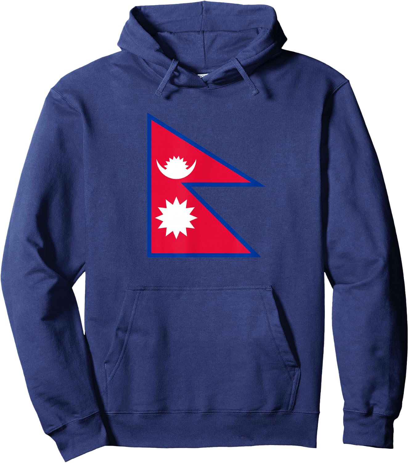Nepal Flag Nepalese Nepali Triangle Flag Hoodie - Hoodie | Navy