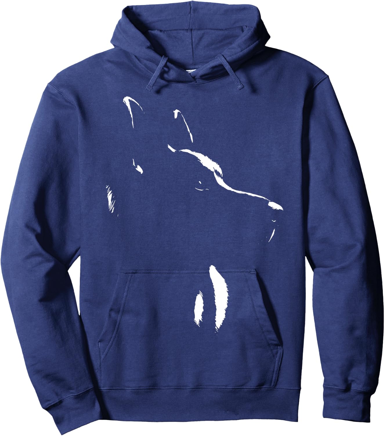 German Shepherd Silhouette Graphic Women Hoodie - Hoodie | Navy