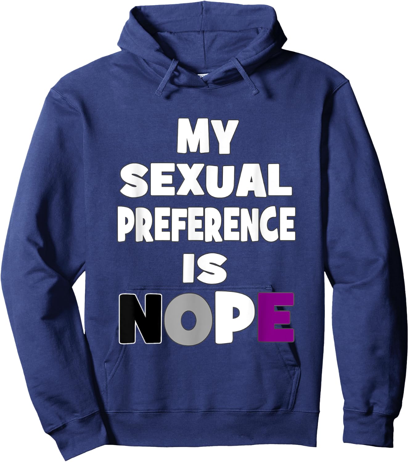 Asexual Gift Ace Shirt Asexual Pride Flag Color Hoodie - Hoodie | Navy