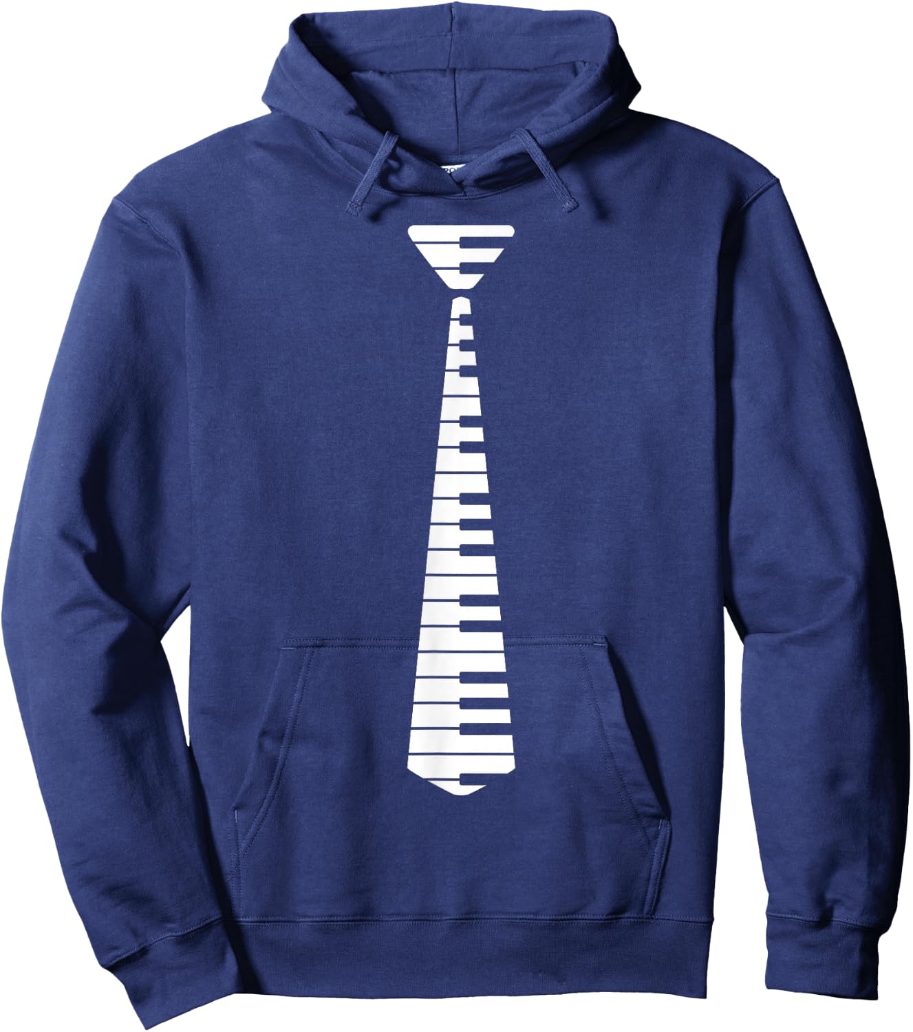 Piano Neck Tie Funny Hoodie - Hoodie | Navy
