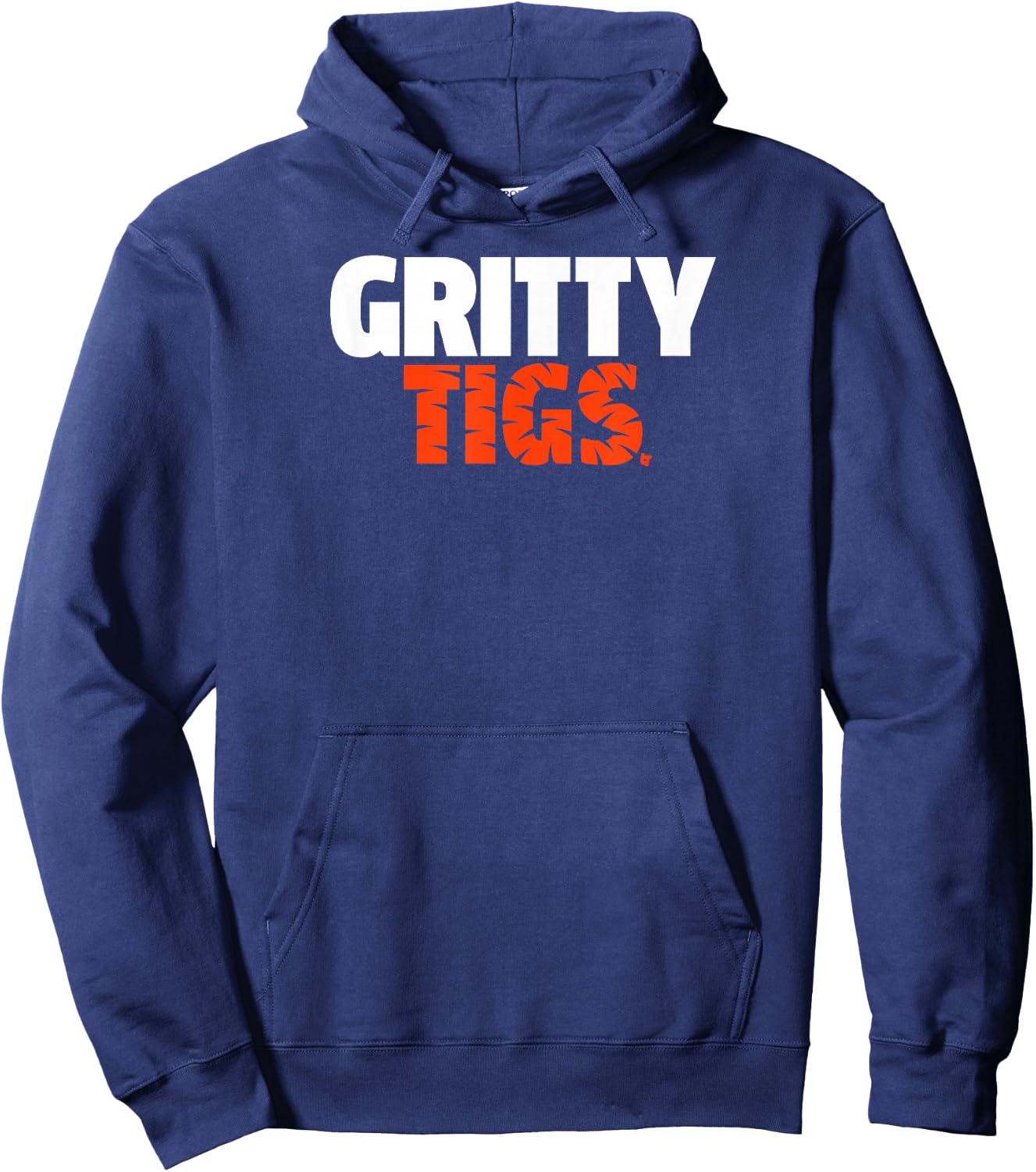 Gritty Tigs - Detroit Baseball Hoodie - Hoodie | Navy