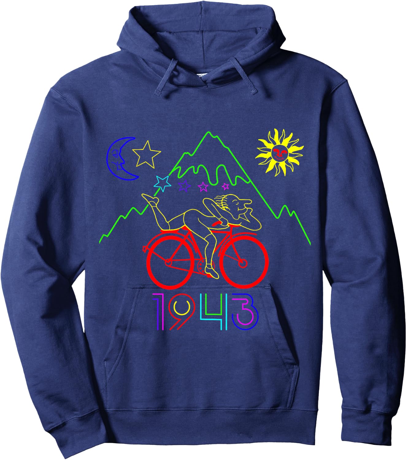 Bicycle Day 1943 LSD Creator Acid Trip T Shirt Hoodie - Hoodie | Navy