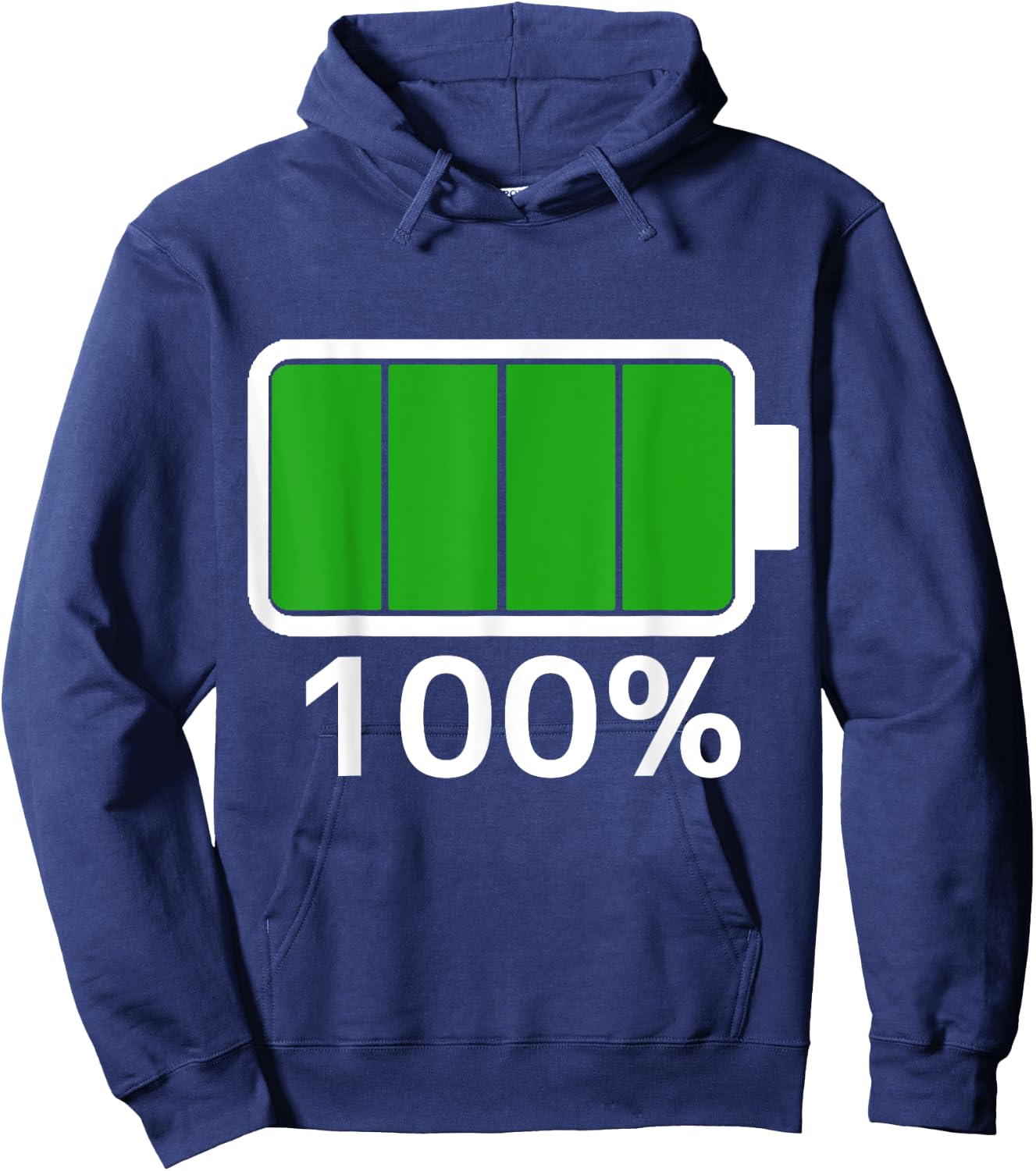 Battery 100% full energy Battery battery full Hoodie - Hoodie | Navy