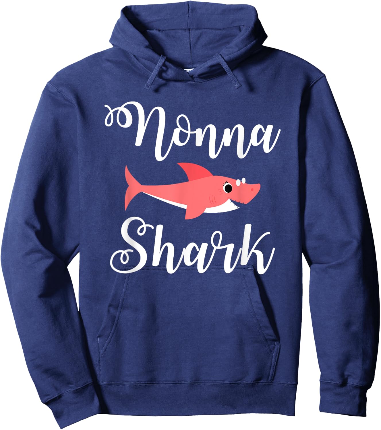 Nonna Shark Funny Italian Grandma Novelty Shirt Hoodie - Hoodie | Navy