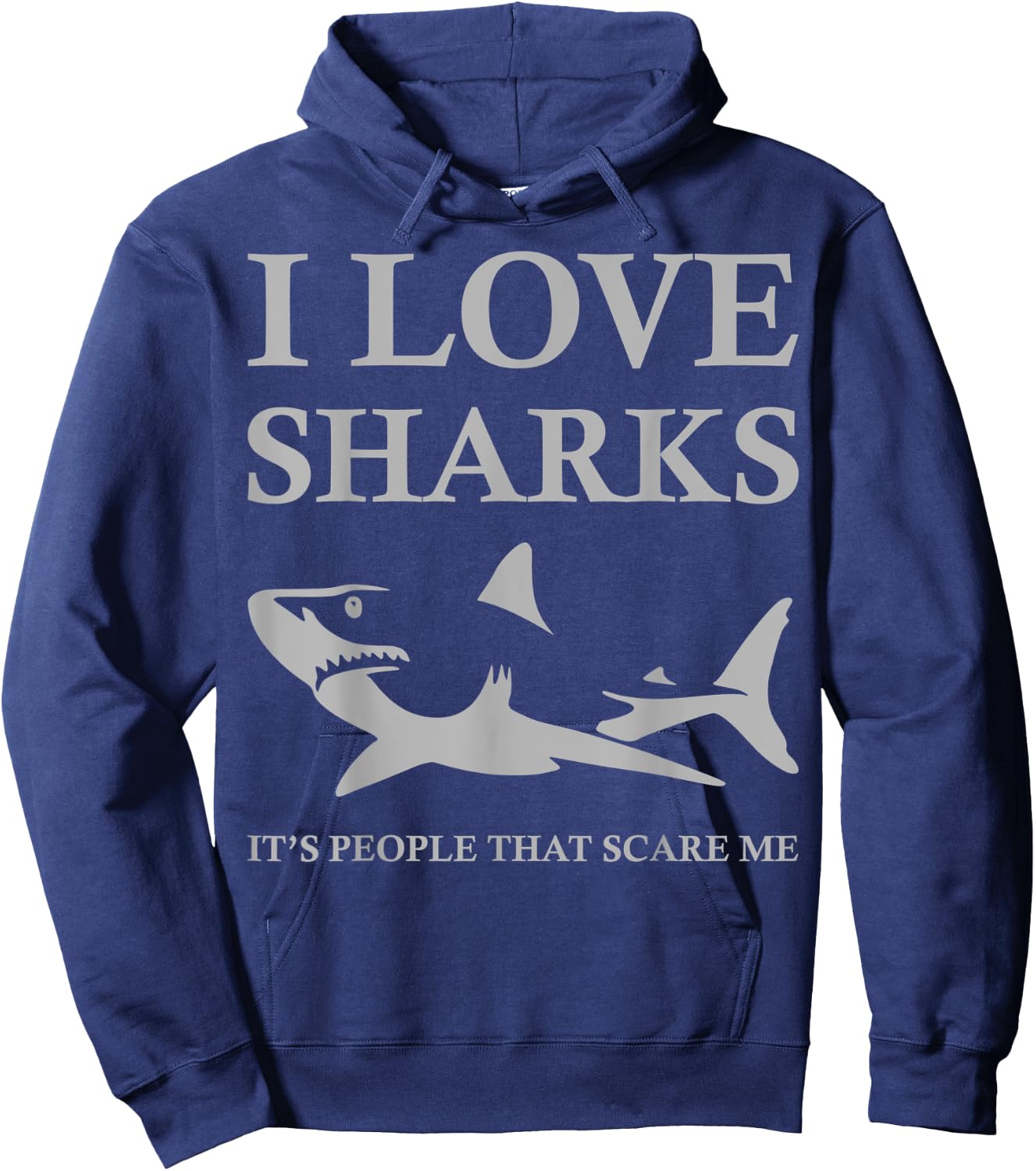 I Love Sharks Hoodie - Hoodie | Navy