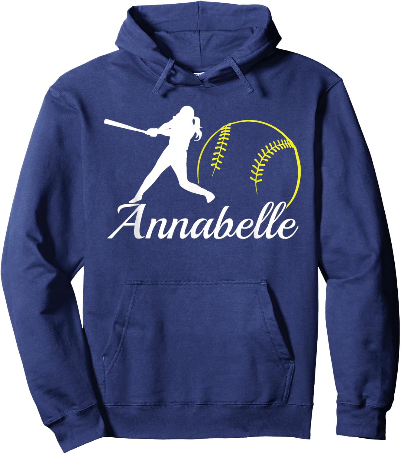 Annabelle Name Gift Personalized Softball Hoodie - Hoodie | Navy