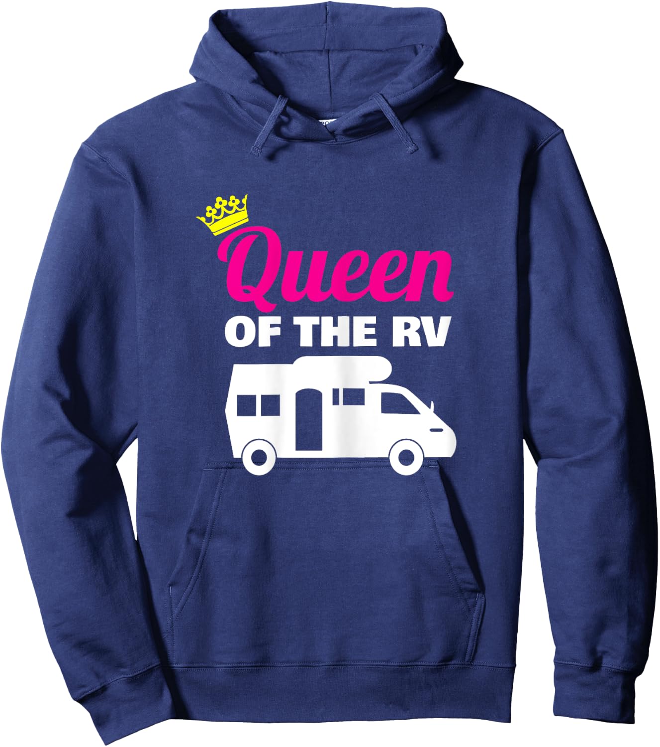 Queen of the RV Camping Camper Vacation Gift Hoodie - Hoodie | Navy