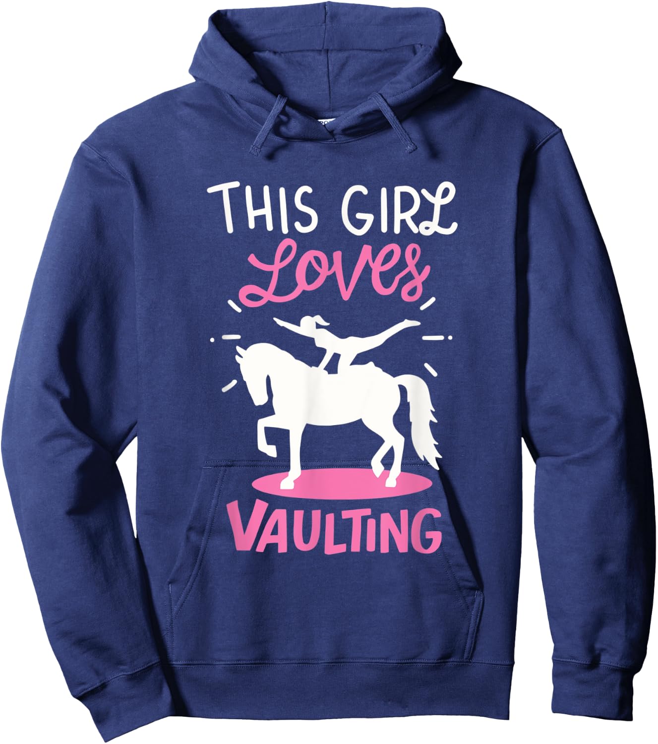 Equestrian Vaulting: This Girl Loves Vaulting Hoodie - Hoodie | Navy